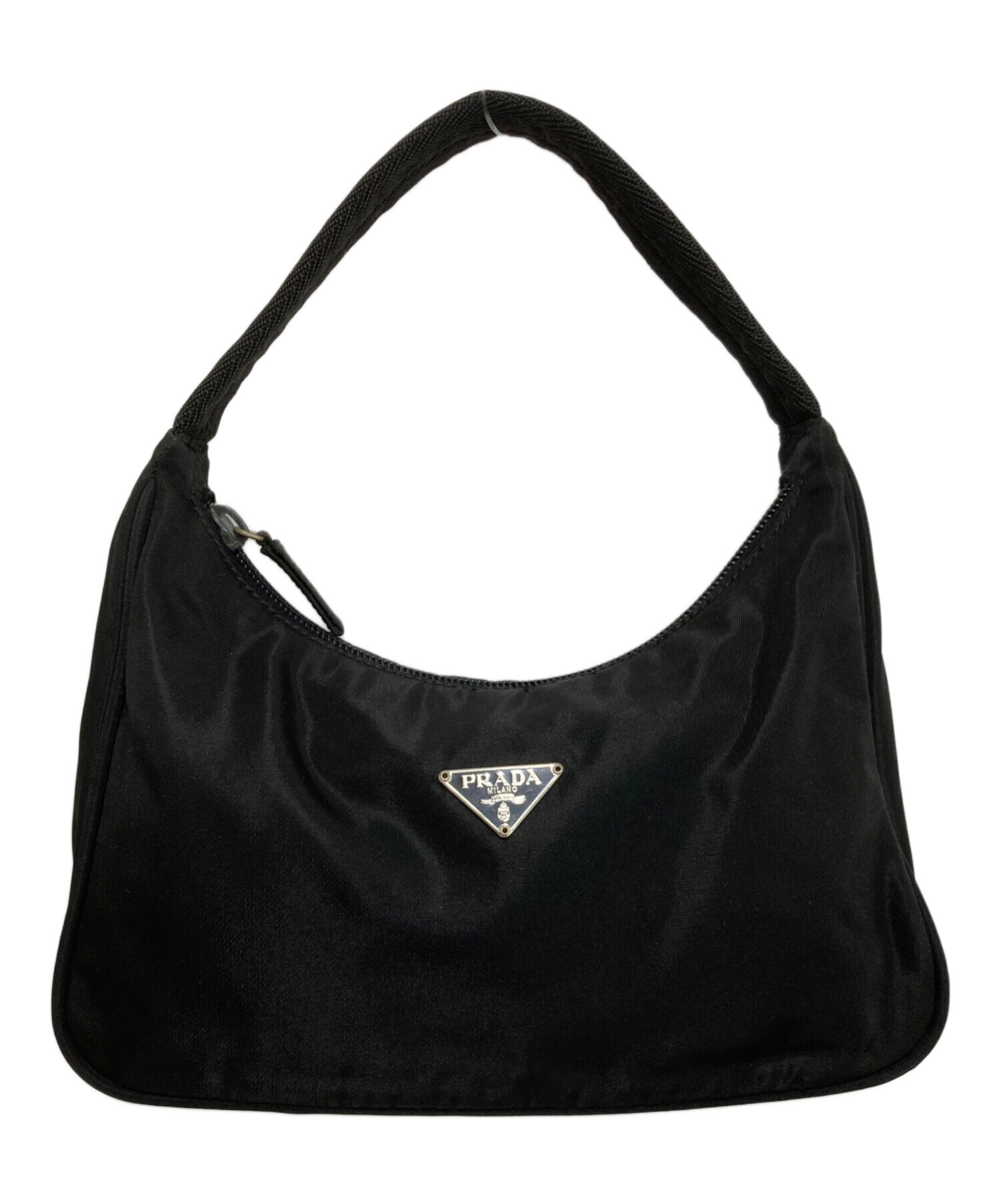 中古・古着通販】PRADA (プラダ) ロゴプレート ナイロンポーチバッグ