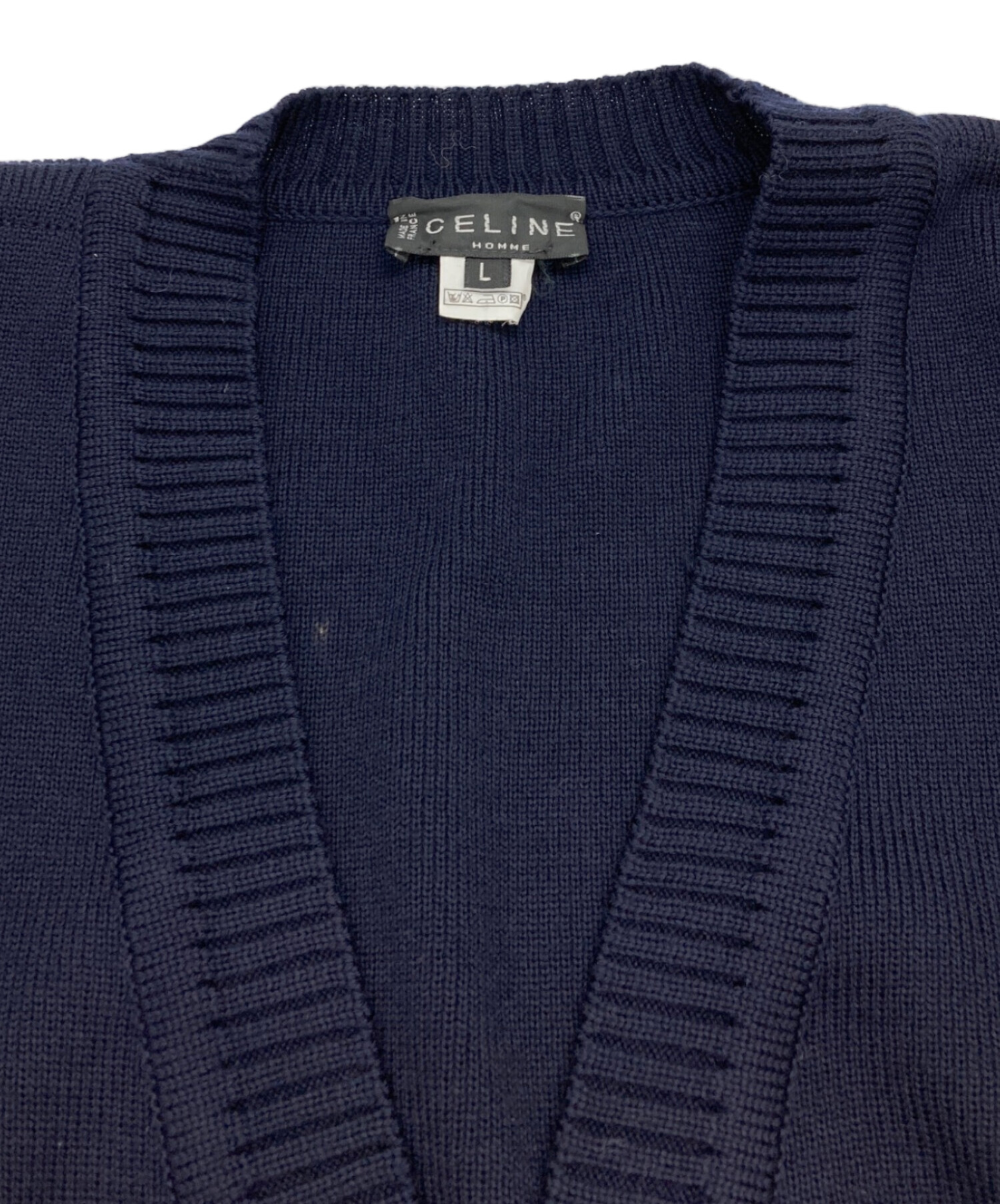 中古・古着通販】CELINE HOMME (セリーヌオム) 金釦ウールVネック
