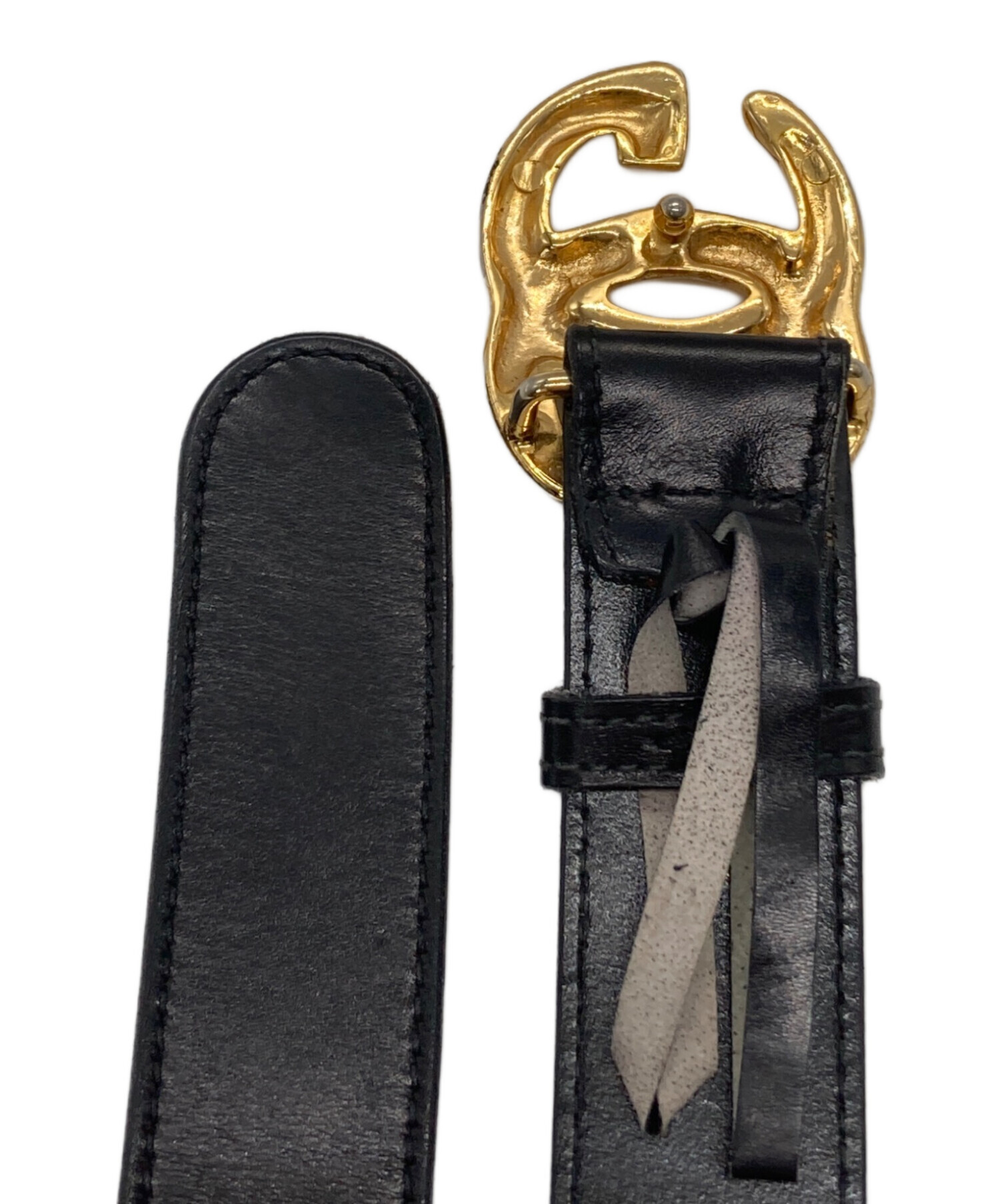 中古・古着通販】GUCCI (グッチ) インターロッキングベルト ブラック