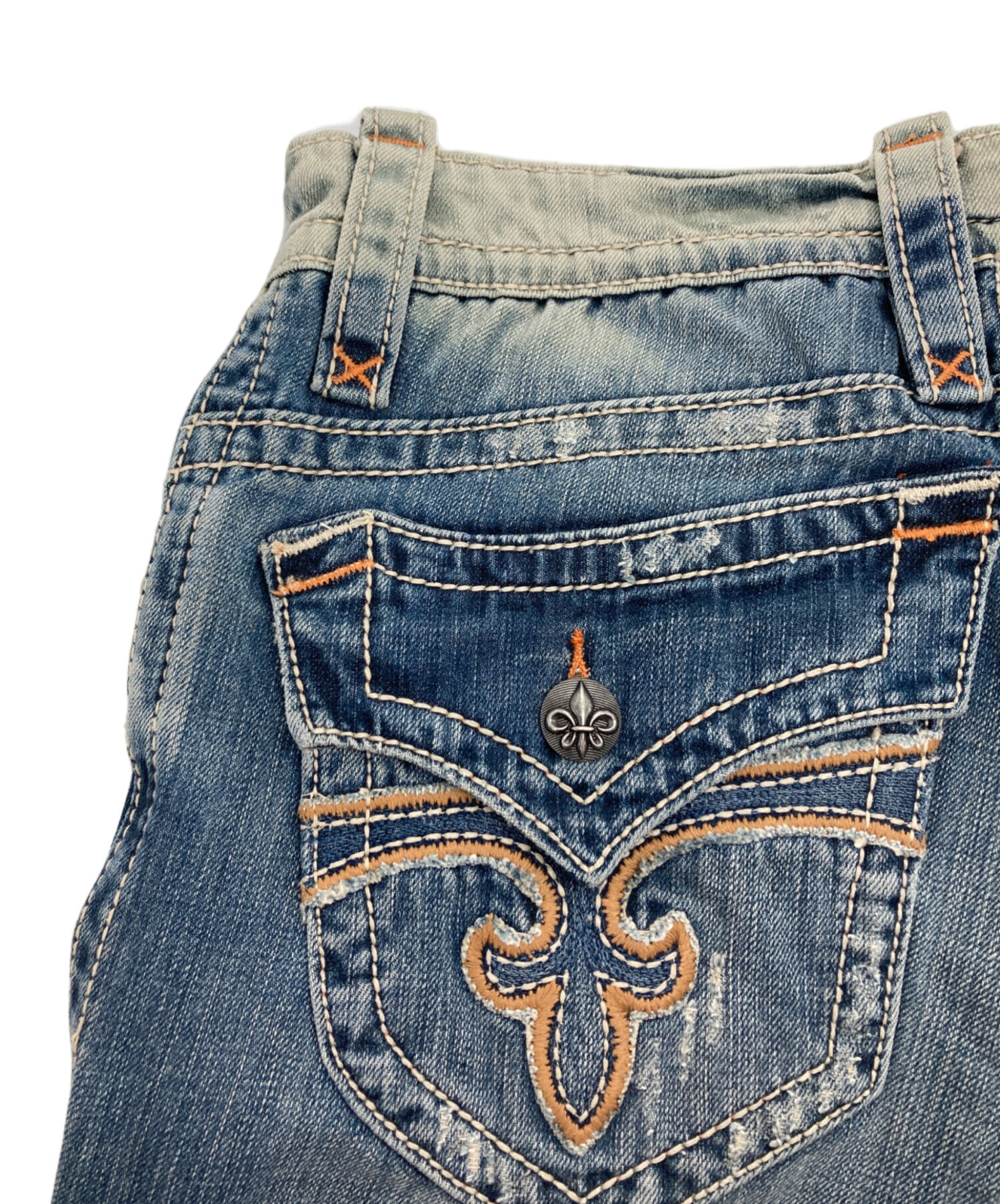 Rock Revival ロックリバイバル デニムパンツ W31 ダメージ加工 中古・古着通販】ROCK REVIVAL (ロックリバイバル) ダメージストレート