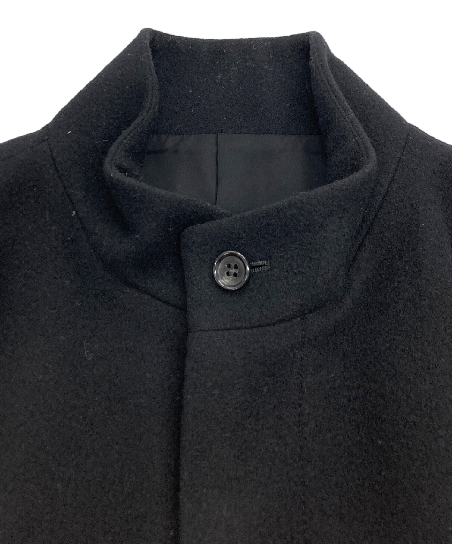 Theory セオリー スタンドカラー コート ブラック　ウール　カシミヤ混 S 中古・古着通販】theory (セオリー) スタンドカラーウールコート