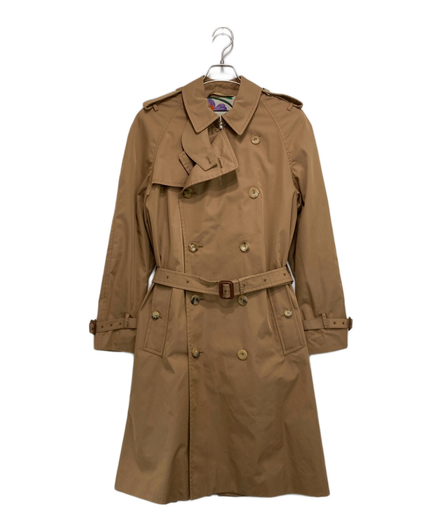 GUCCI グッチ トレンチコート ジャケット アウター ベージュ 美品 中古・古着通販】GUCCI (グッチ) Floral Pattern Lining Trench Coat