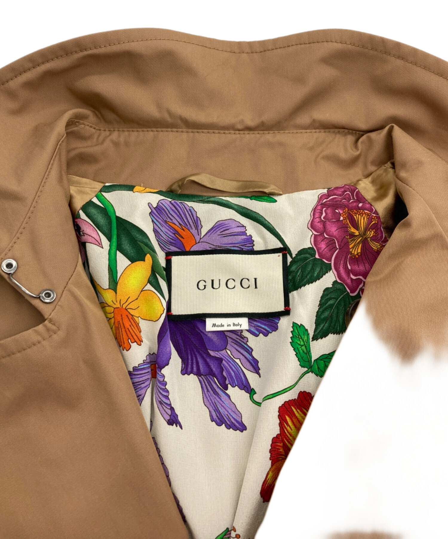 中古・古着通販】GUCCI (グッチ) Floral Pattern Lining Trench Coat