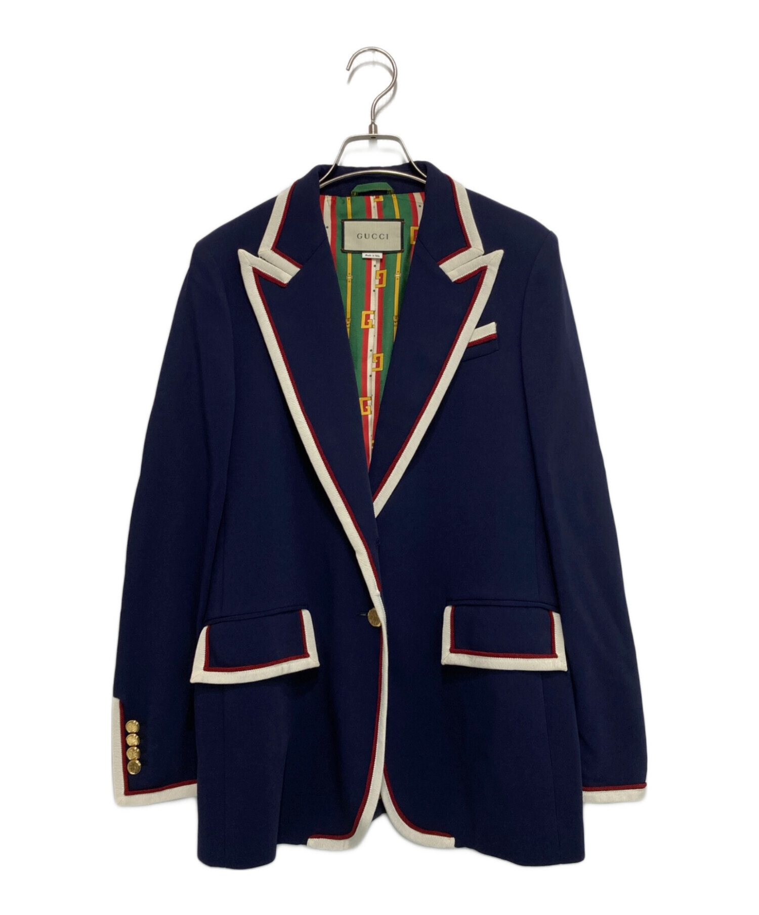 中古・古着通販】GUCCI (グッチ) 金釦 ピークドラペル テーラード