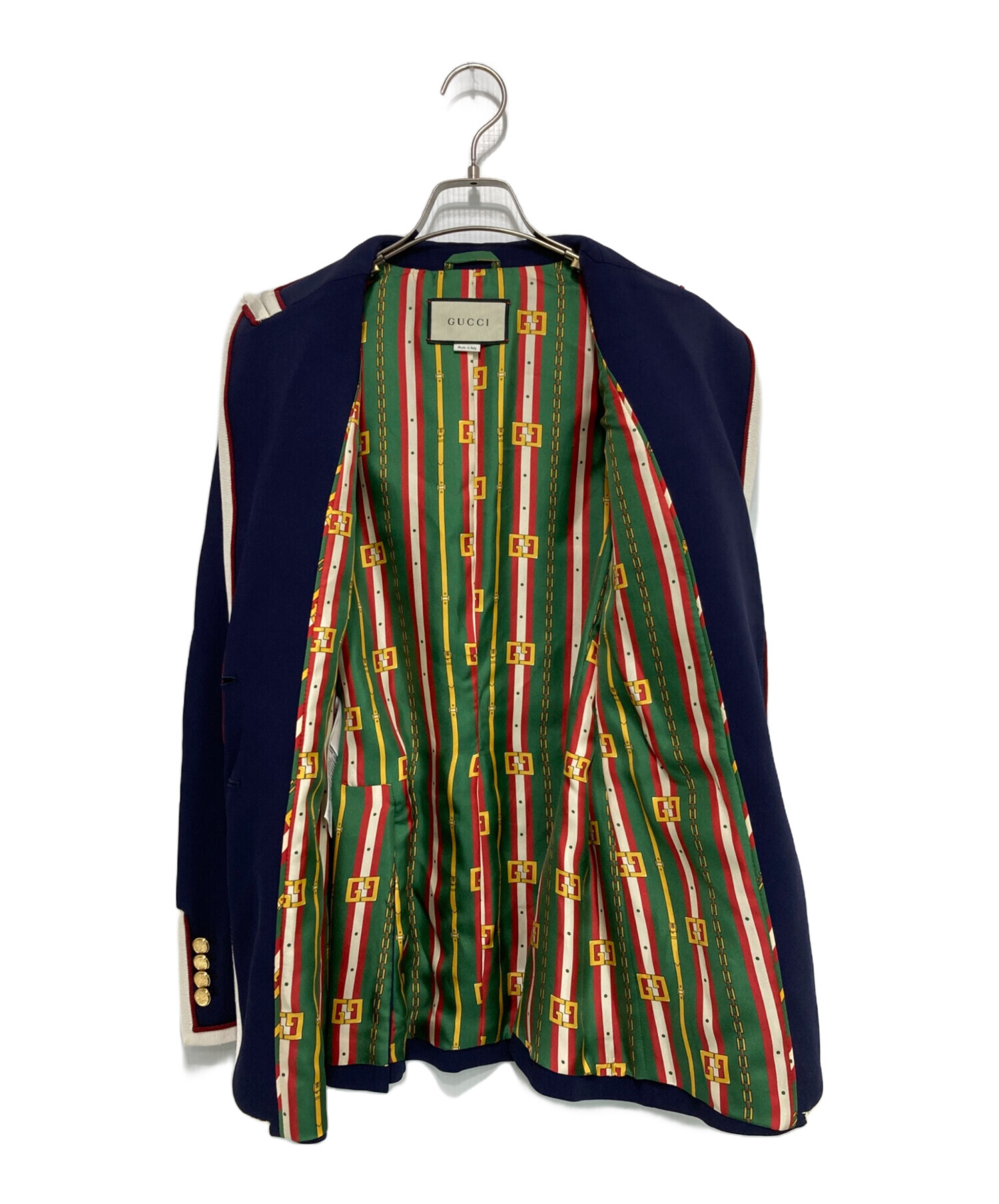 中古・古着通販】GUCCI (グッチ) 金釦 ピークドラペル テーラード