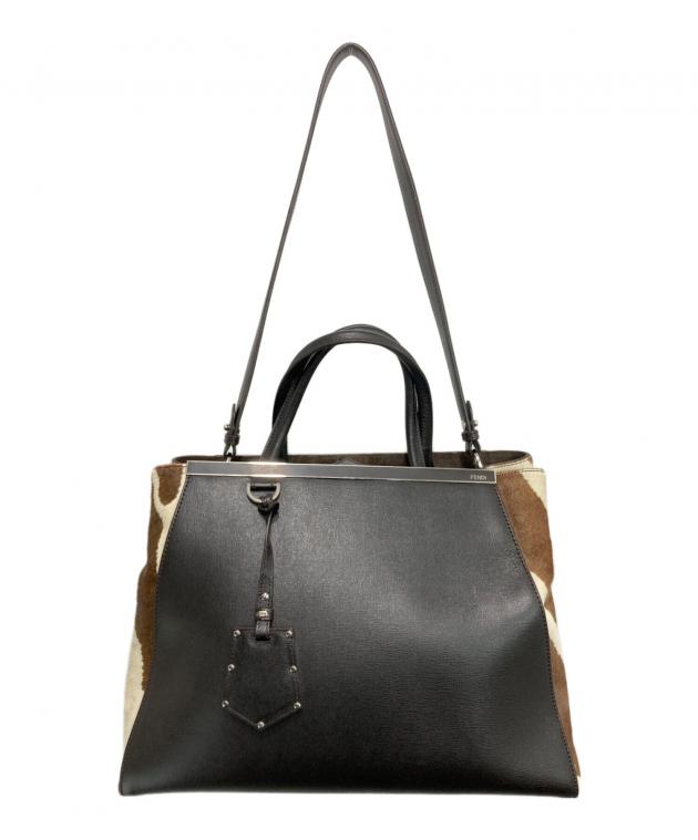 フェンディ トゥージュール 2WAY トートバッグ 中古・古着通販】FENDI (フェンディ) トゥージュール ハラコ切替 2WAY
