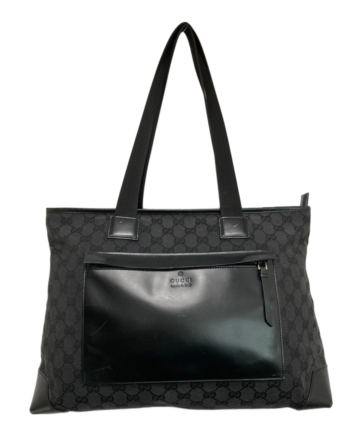 GUCCIグッチトートバッグ GGキャンパス【中古】 中古・古着通販】GUCCI (グッチ) GGキャンバス トートバッグ ブラック
