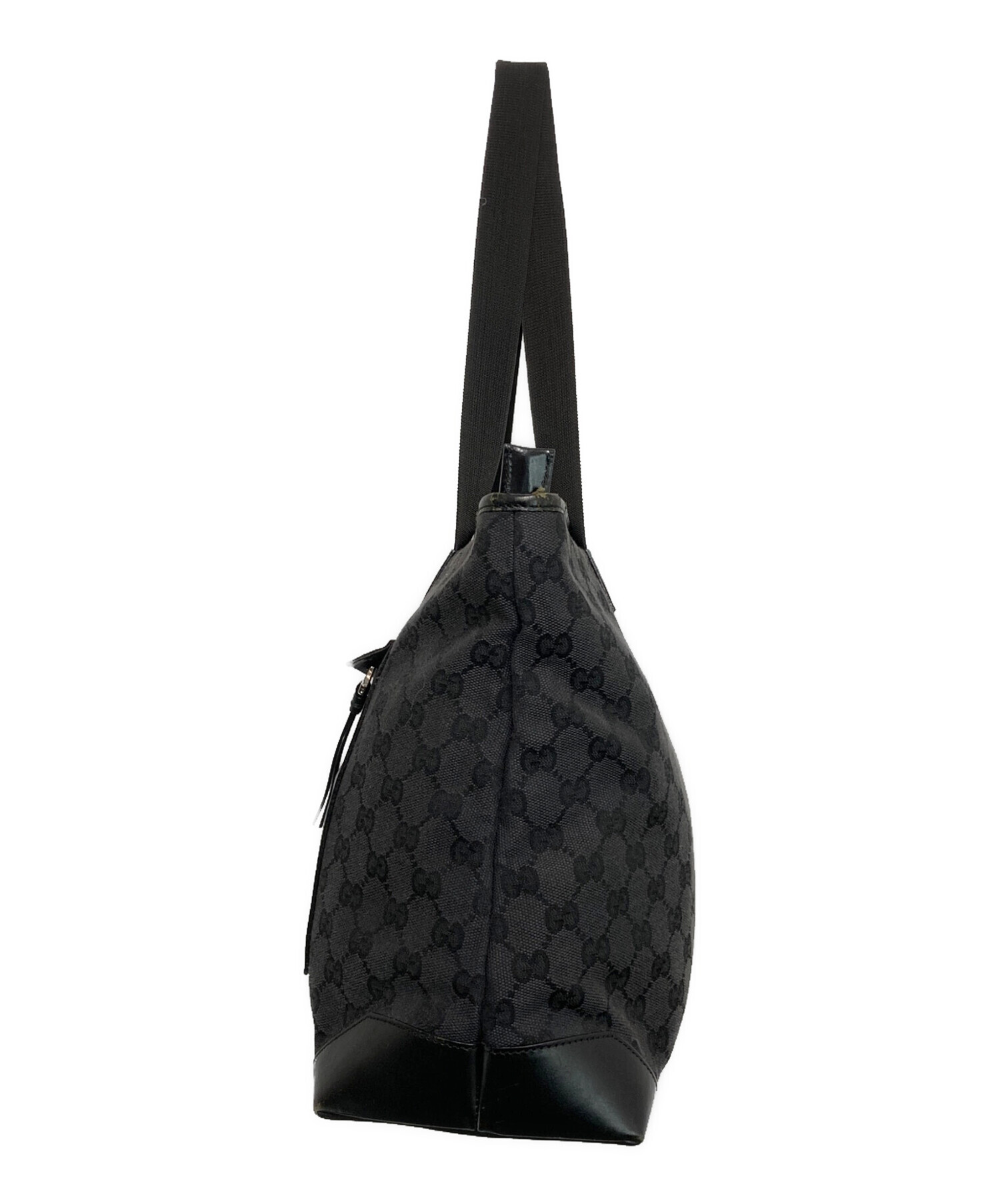 中古・古着通販】GUCCI (グッチ) GGキャンバス トートバッグ ブラック
