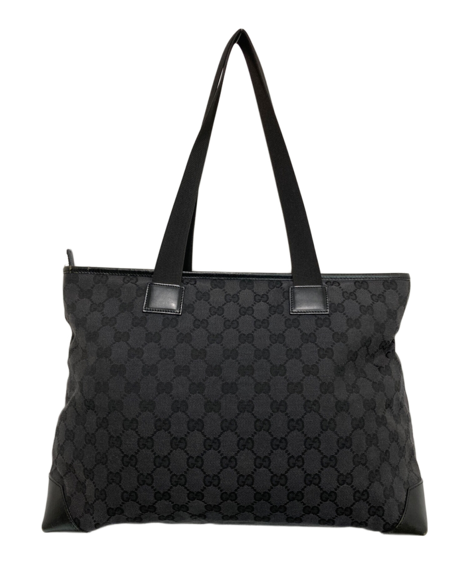 中古・古着通販】GUCCI (グッチ) GGキャンバス トートバッグ ブラック