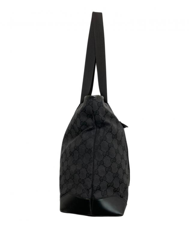 中古・古着通販】GUCCI (グッチ) GGキャンバス トートバッグ ブラック