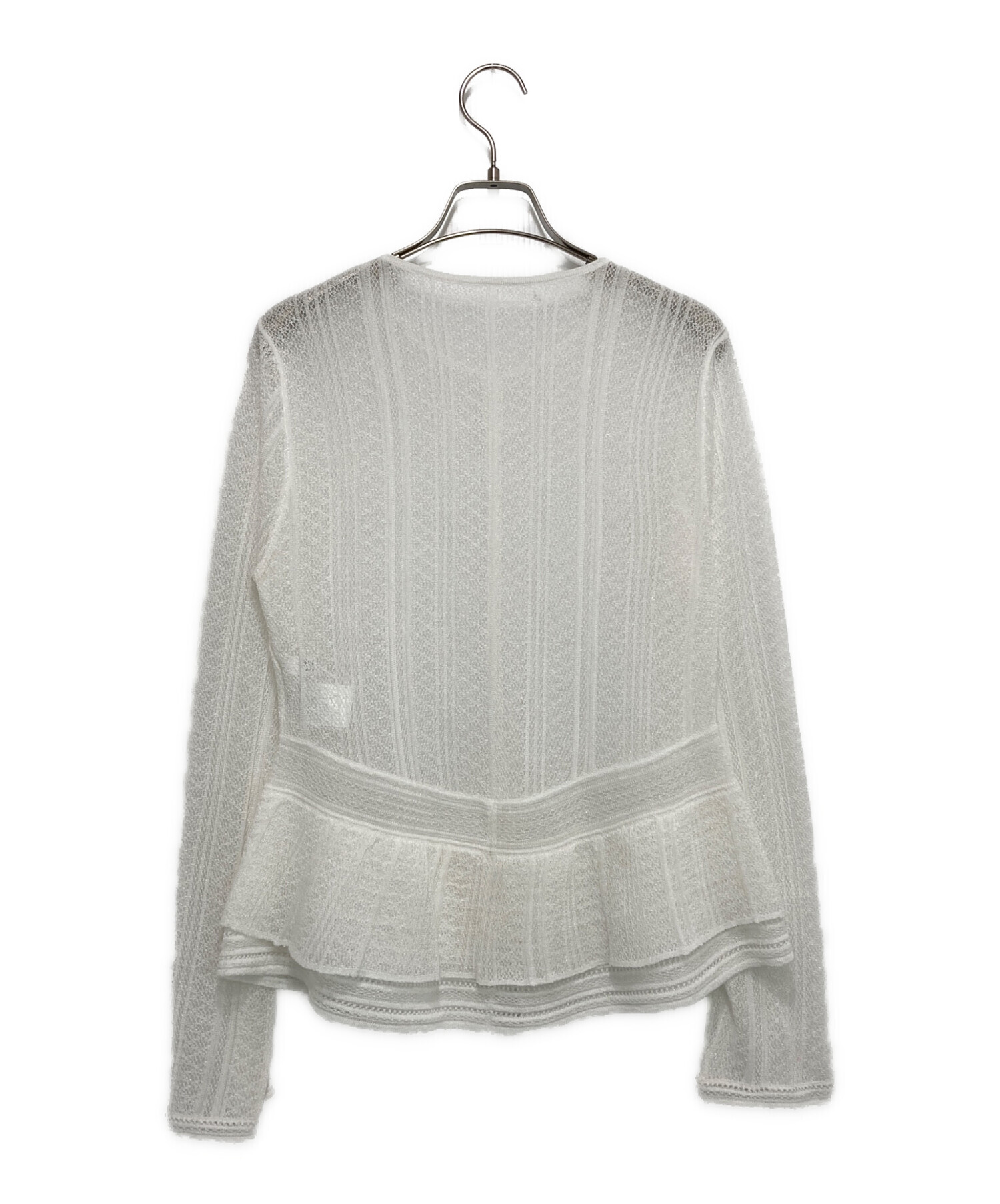 Ｔ*Ｔ様 Shimmer Knit Peplum Cardigan rose 中古・古着通販】HER LIP TO (ハーリップトゥ) Shimmer Knit Peplum