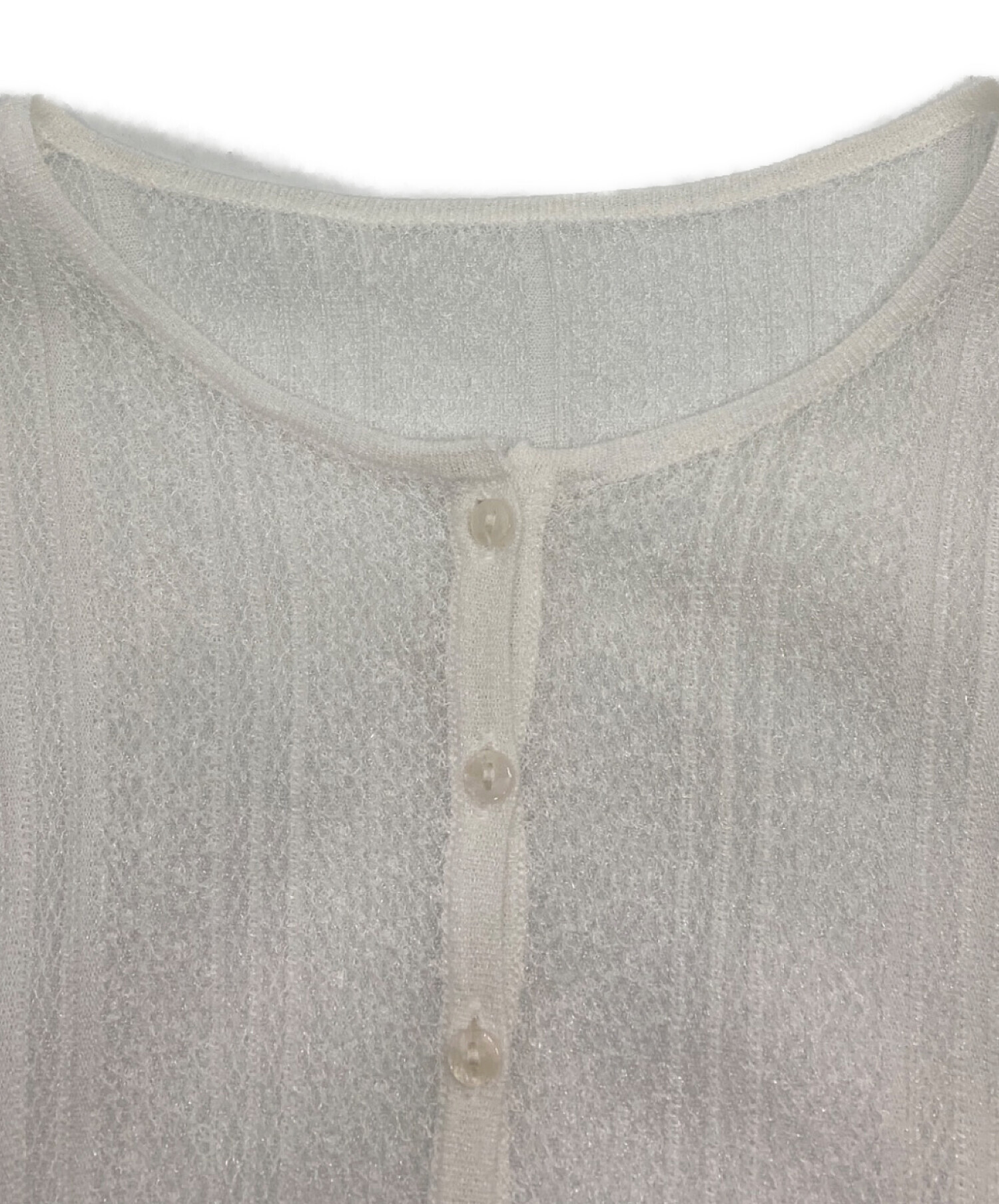 トップス Herlipto Shimmer Knit Peplum Cardigan M 中古・古着通販】HER LIP TO (ハーリップトゥ) Shimmer Knit Peplum
