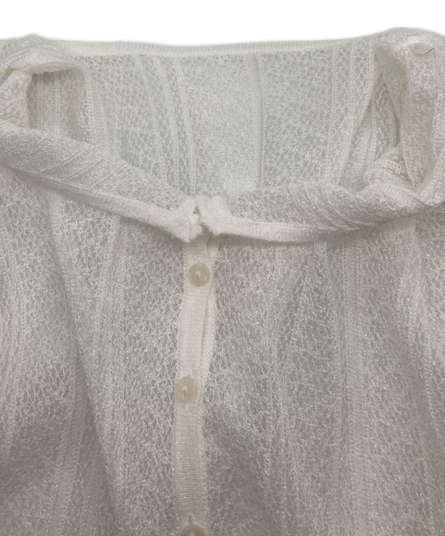 Herlipto Shimmer Knit Peplum Cardigan ♡ 中古・古着通販】HER LIP TO (ハーリップトゥ) Shimmer Knit Peplum