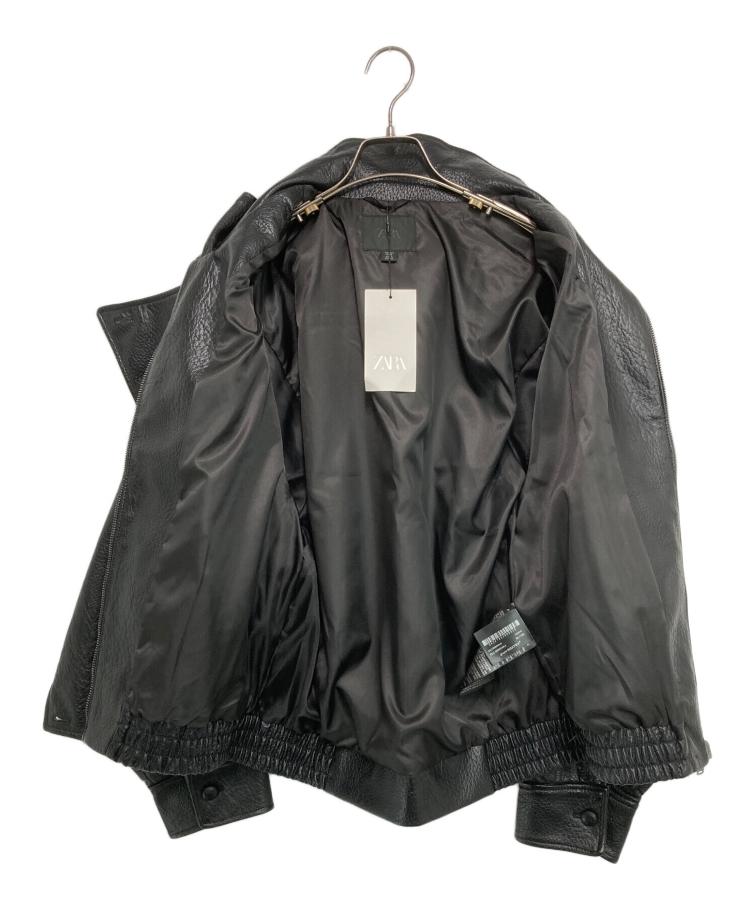 中古・古着通販】ZARA (ザラ) フェイクレザージャケット ブラック