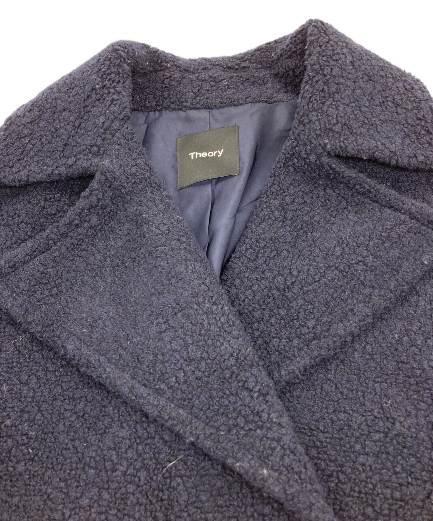 極美品セオリー 定価7万 22AW TEDDY FLEECE ボアPコート 中古・古着通販】theory (セオリー) TEDDY FLEECE FAUX FUR PEACOAT