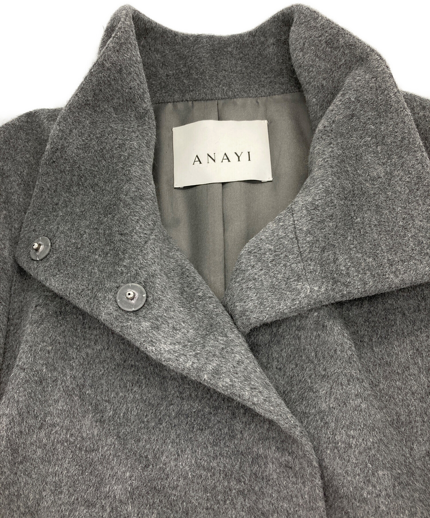 ANAYI アナイ アンゴラビーバー袖フレアコート 38 ショートコート 中古・古着通販】ANAYI (アナイ) アンゴラビーバー 袖フレアコート