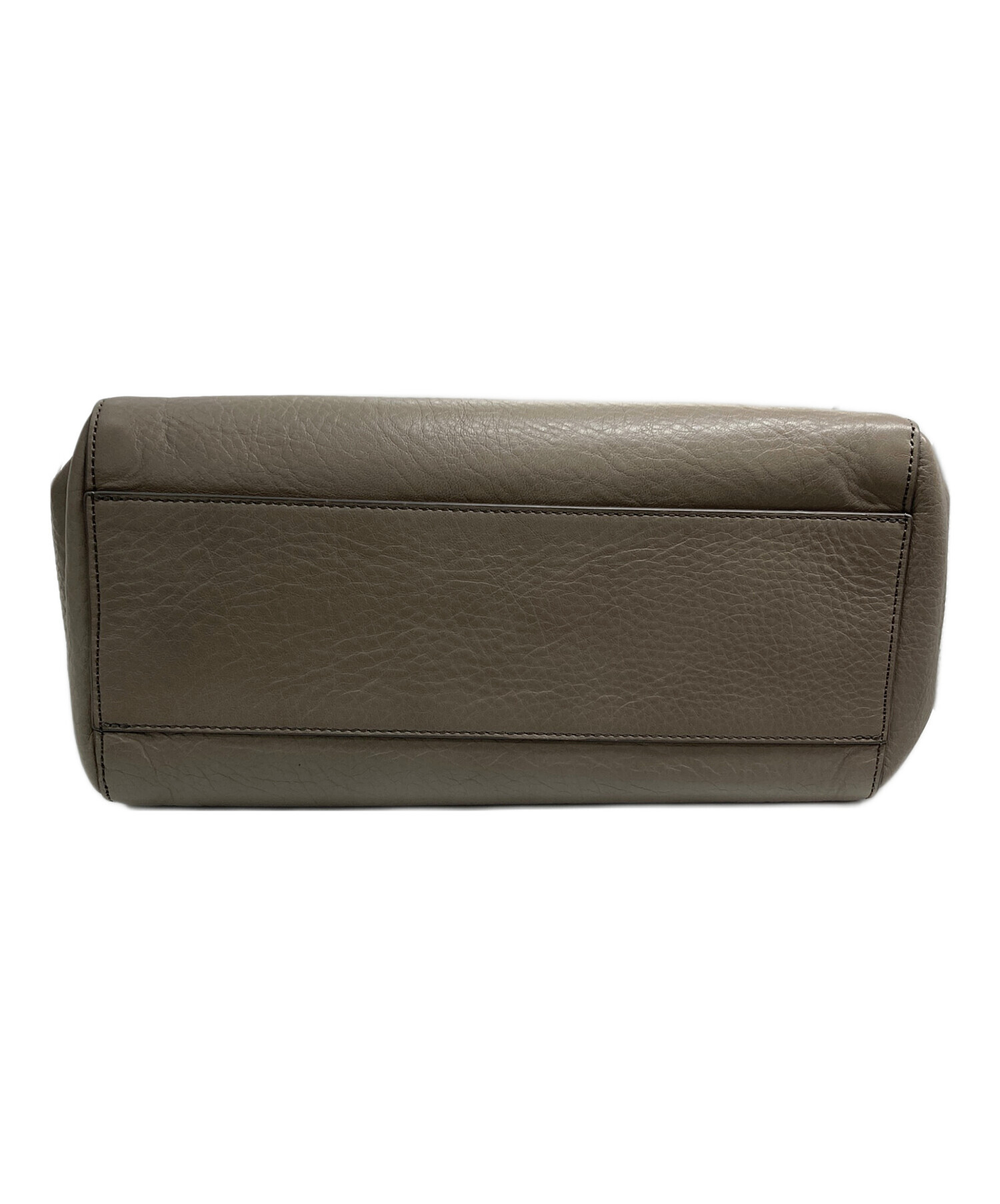 高級　HIROFU ヒロフ　トートバッグ　クラッシカ　シボ革　グレージュ 中古・古着通販】HIROFU (ヒロフ) シボ革 デュオ ハンドバッグ