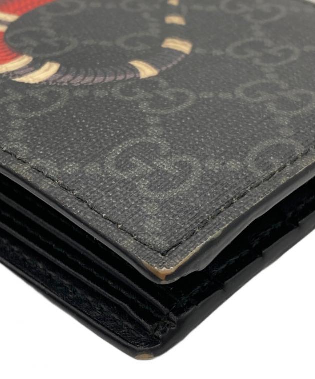 値下げしました❗️【美品】GUCCI折り財布　スネーク GGスプリーム 中古・古着通販】GUCCI (グッチ) GGスプリーム スネーク 2つ折り財布