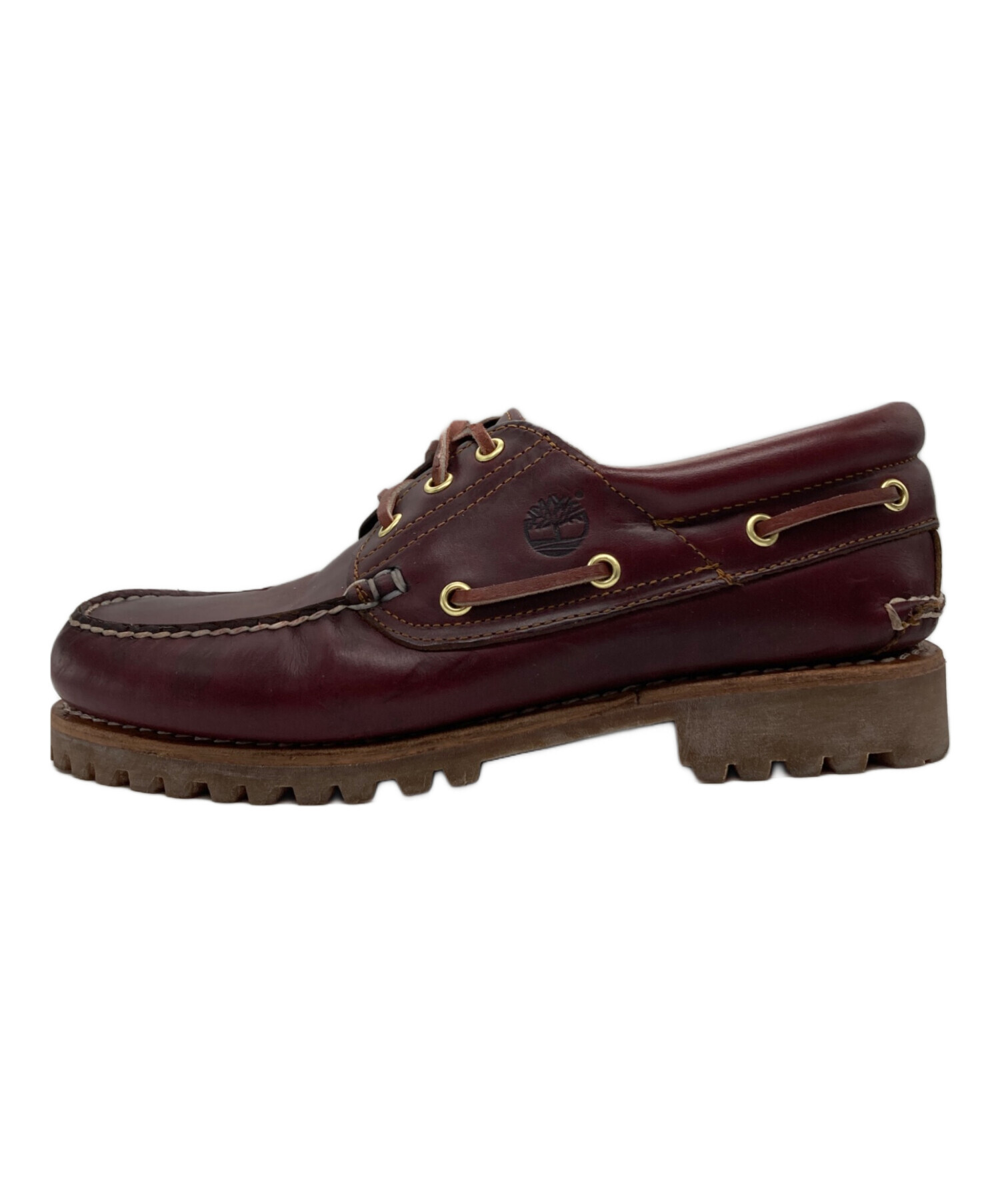 Timberland デッキシューズ ボルドー レザー 中古・古着通販】Timberland (ティンバーランド) 3-EYE BOAT SHOE