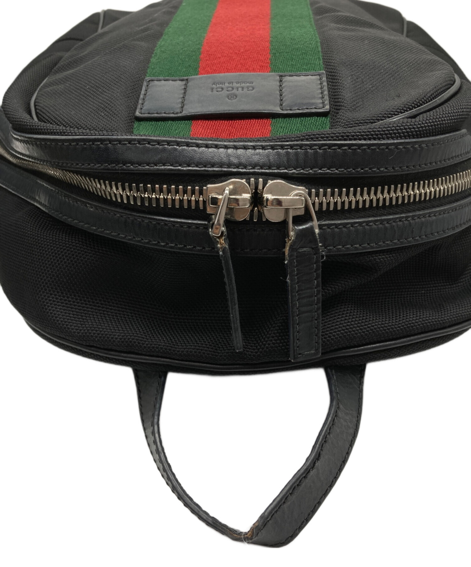 美品 GUCCI グッチ シェリーライン バックパック リュック 中古・古着通販】GUCCI (グッチ) シェリーライン キャンバス バック