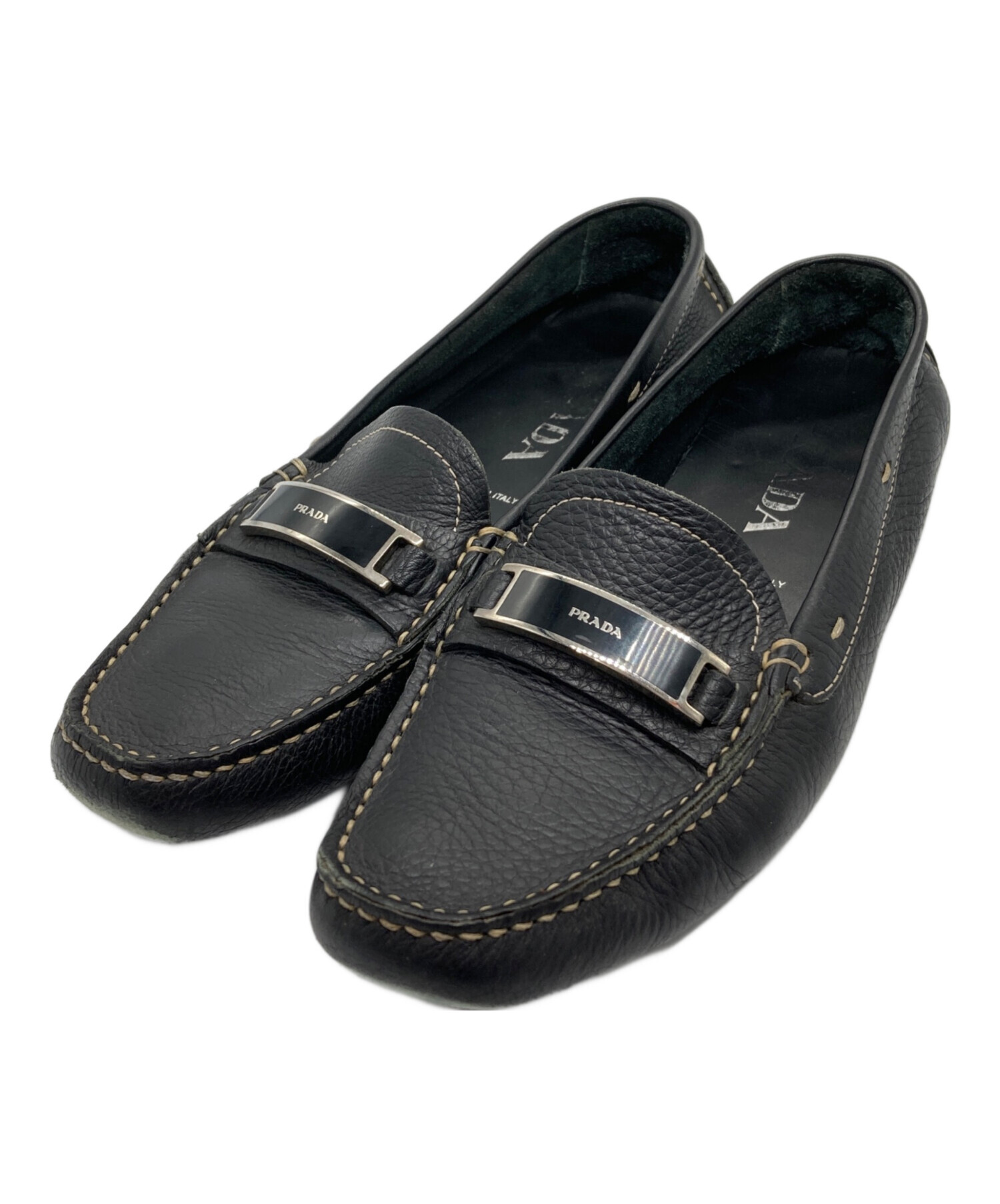 中古・古着通販】PRADA (プラダ) ドライビングシューズ ブラック