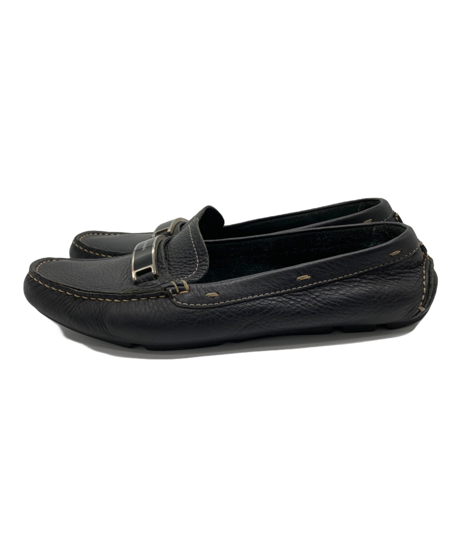 中古・古着通販】PRADA (プラダ) ドライビングシューズ ブラック