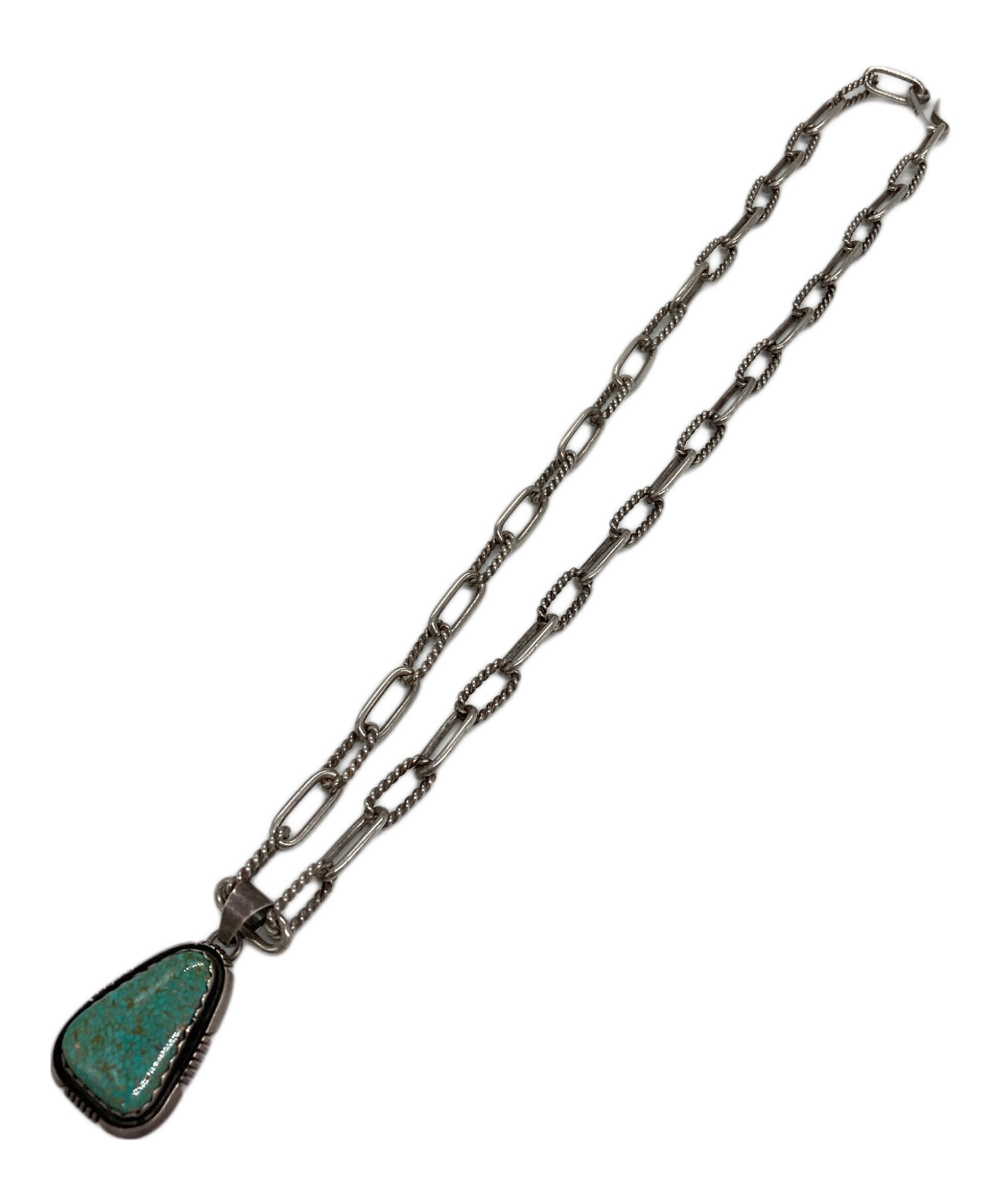 【ナバホ族】Freddie Peters ターコイズ ペンダントトップ 中古・古着通販】Navajo (ナバホ) ナバホ族 Fred Peters作 ターコイズ