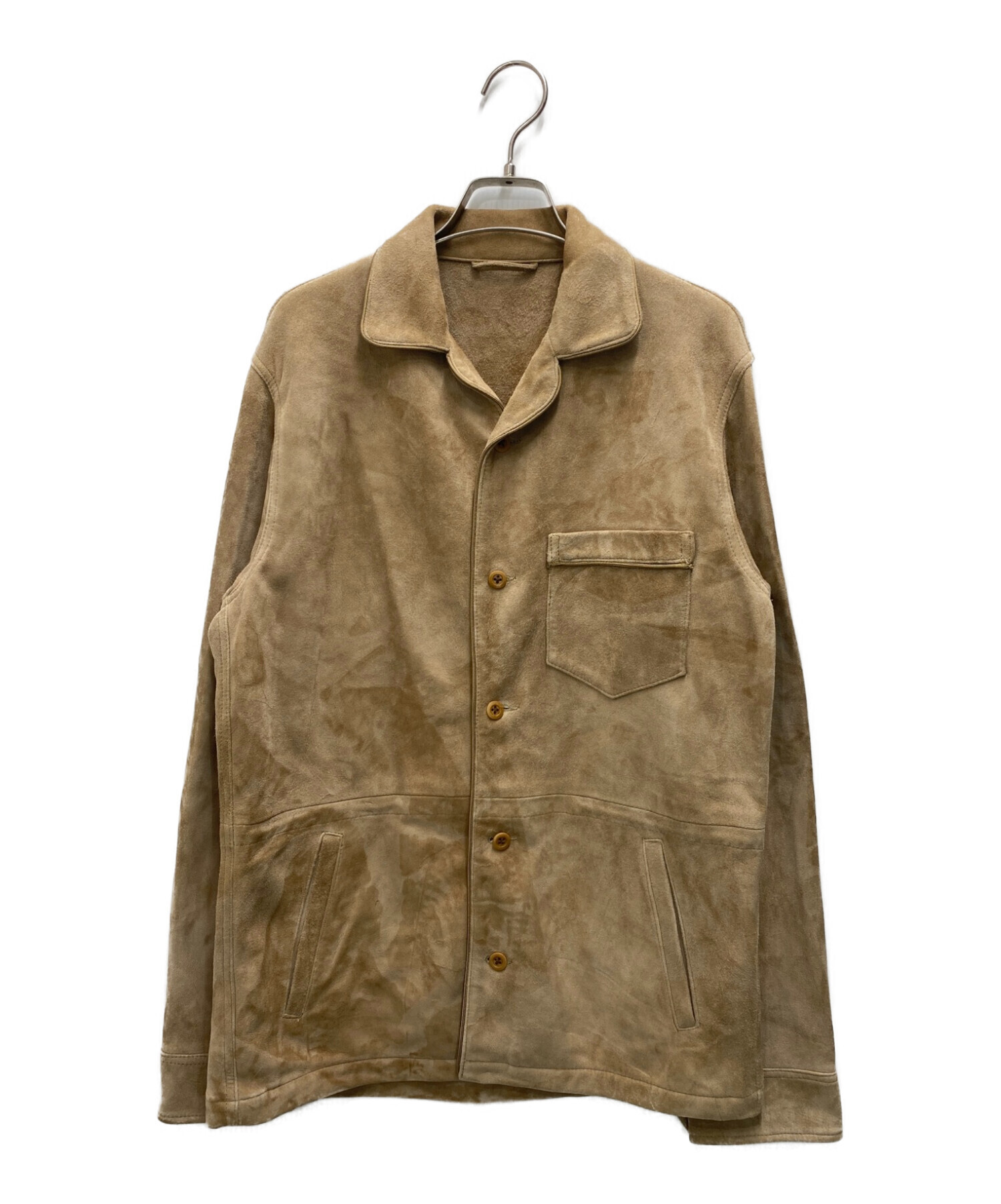 中古・古着通販】roar (ロアー) スウェードレザージャケット ベージュ