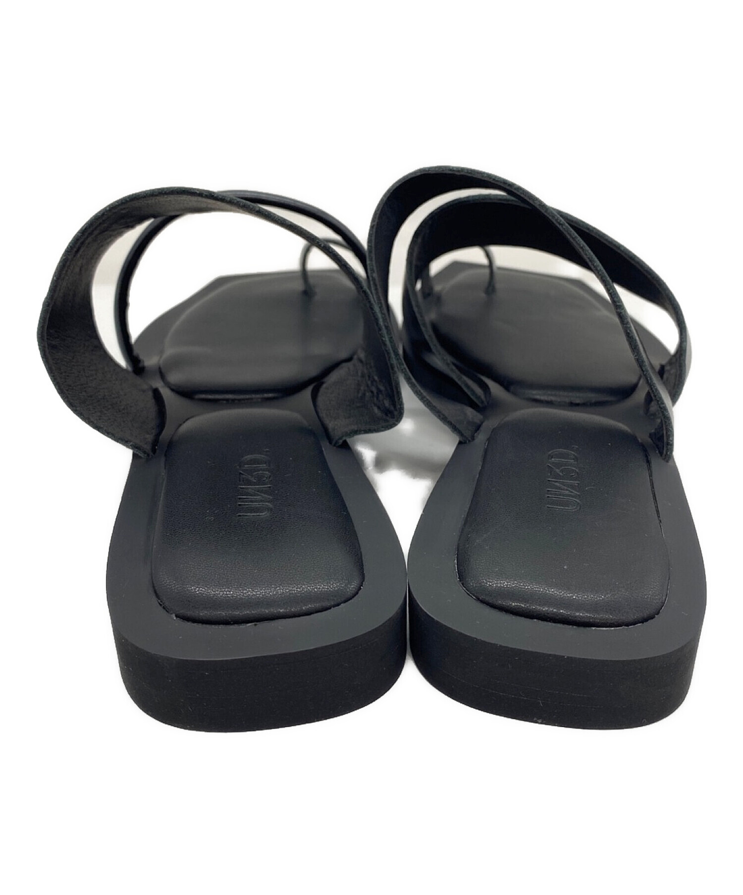 中古・古着通販】UN3D. (アンスリード) ASYMME FLAT SANDAL ブラック