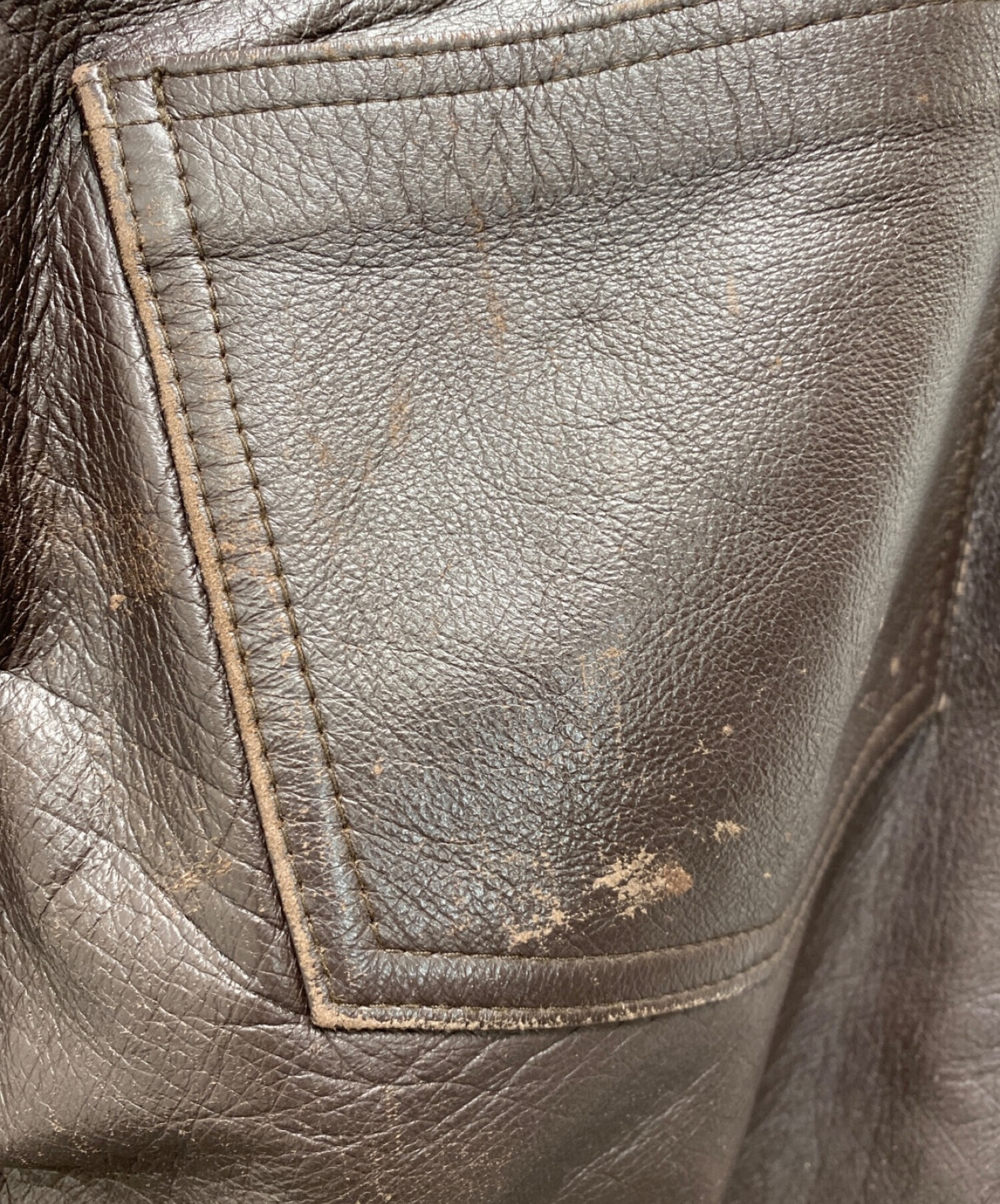 中古・古着通販】UNDERCOVER (アンダーカバー) レザーパンツ ブラウン