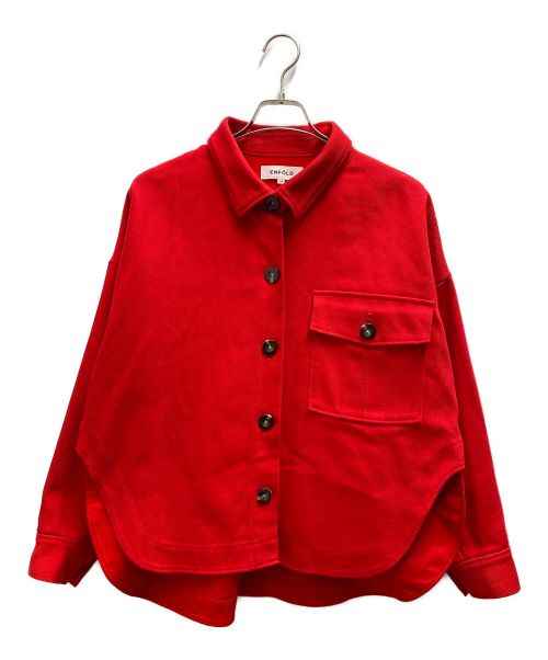 中古・古着通販】ENFOLD (エンフォルド) シャツジャケット レッド 
