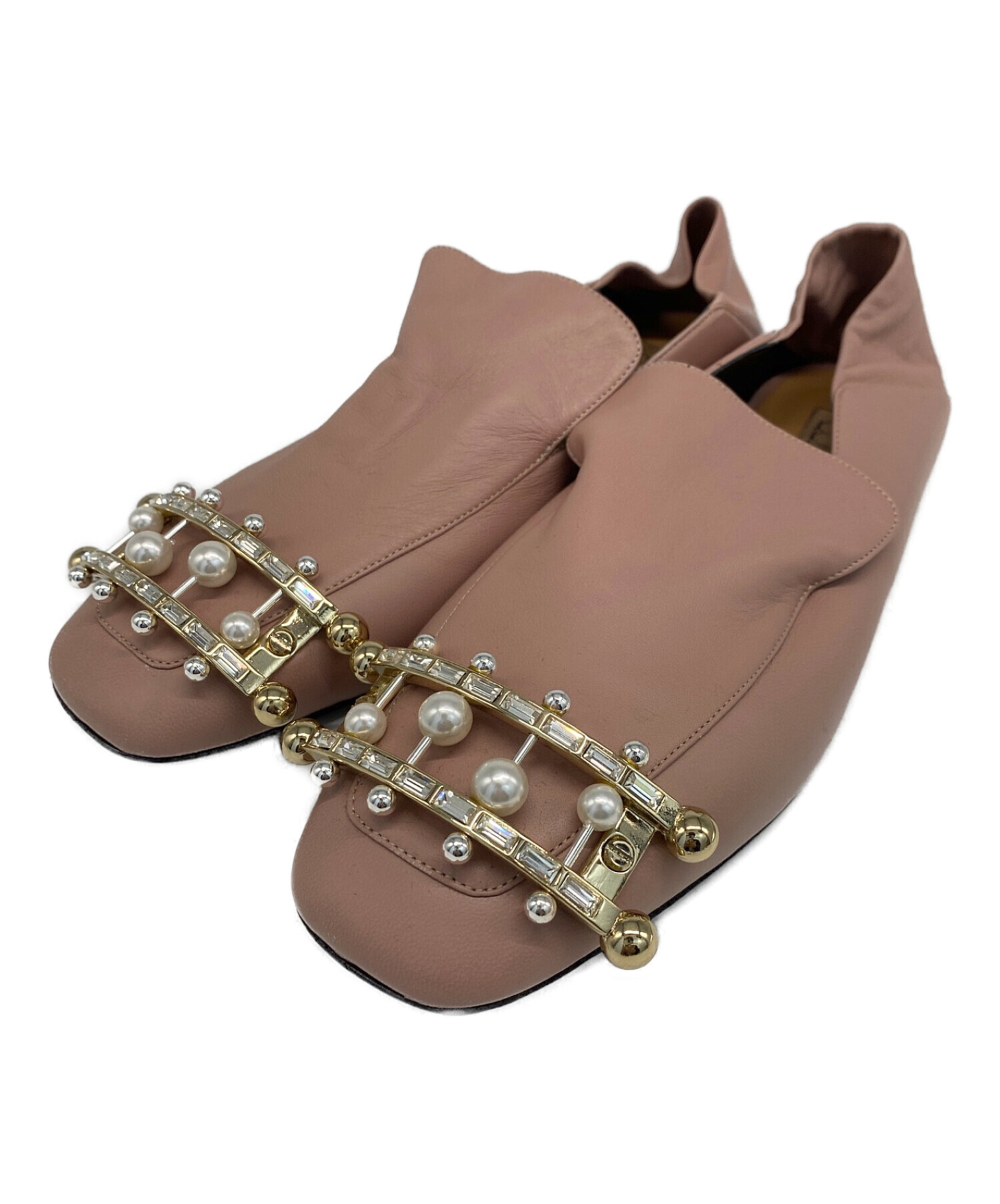 中古・古着通販】coliac (コリアック) 装飾フラットシューズ ピンク 