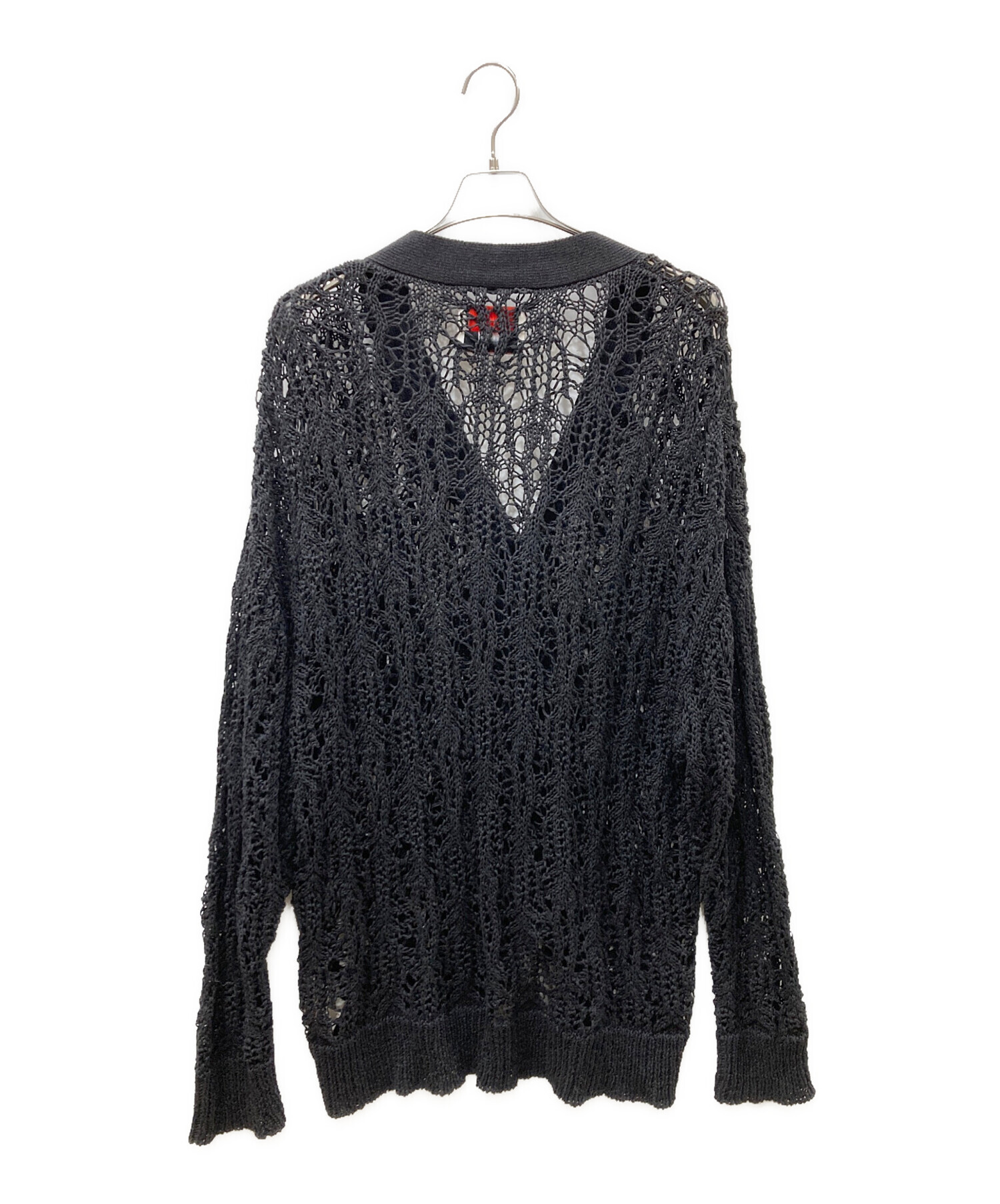 新品』テープヤーンレース編みVネックニットカーディガン MAISON