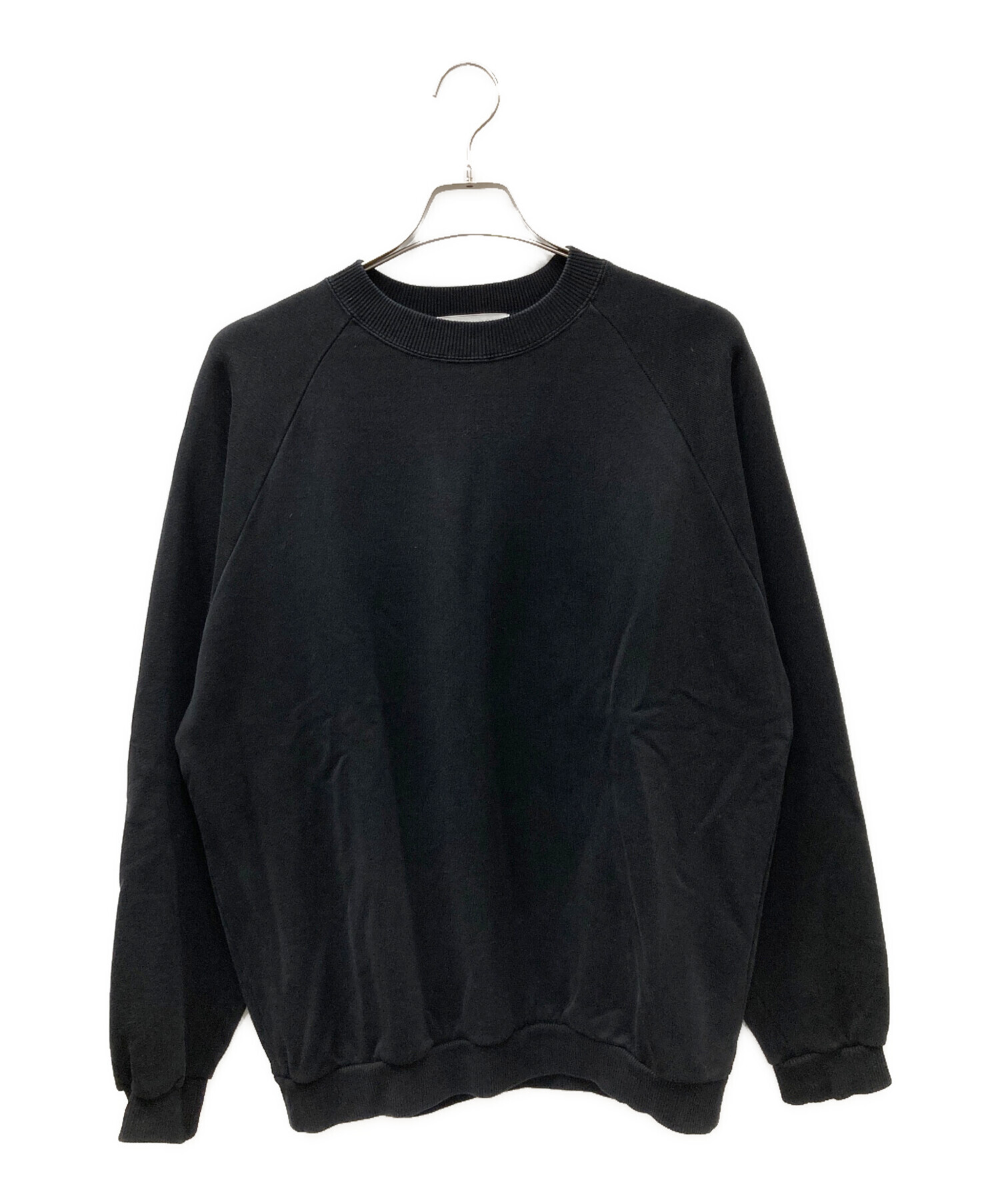 中古・古着通販】everyone (エブリワン) ラグランスウェット ブラック
