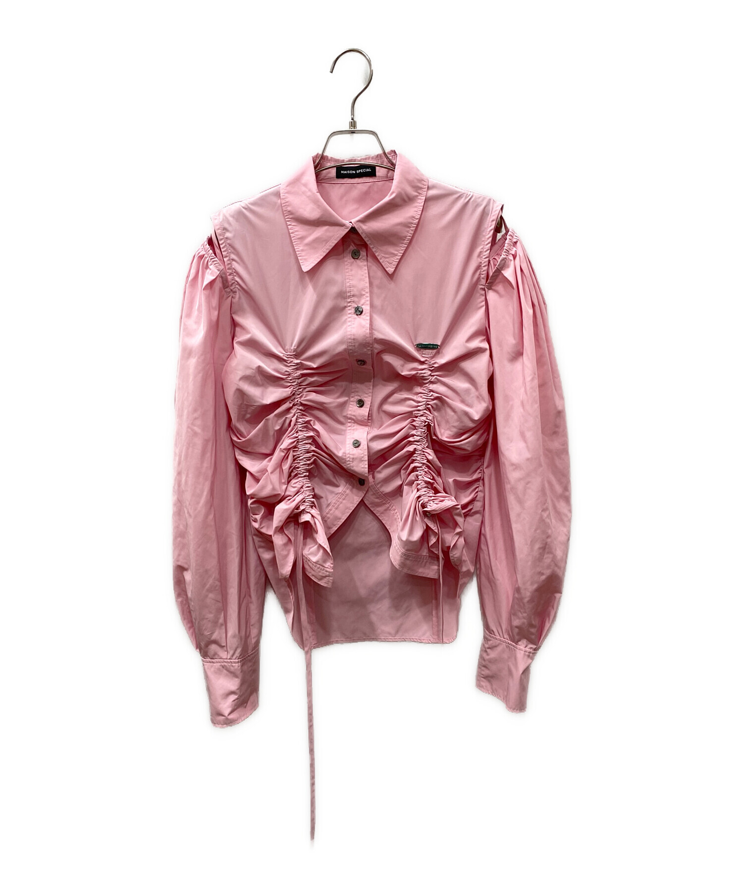 MAISON SPECIAL パフショルダー2WAYタフタシャツ ブラウス 美品 MAISON SPECIAL パフショルダー2WAYタフタシャツ