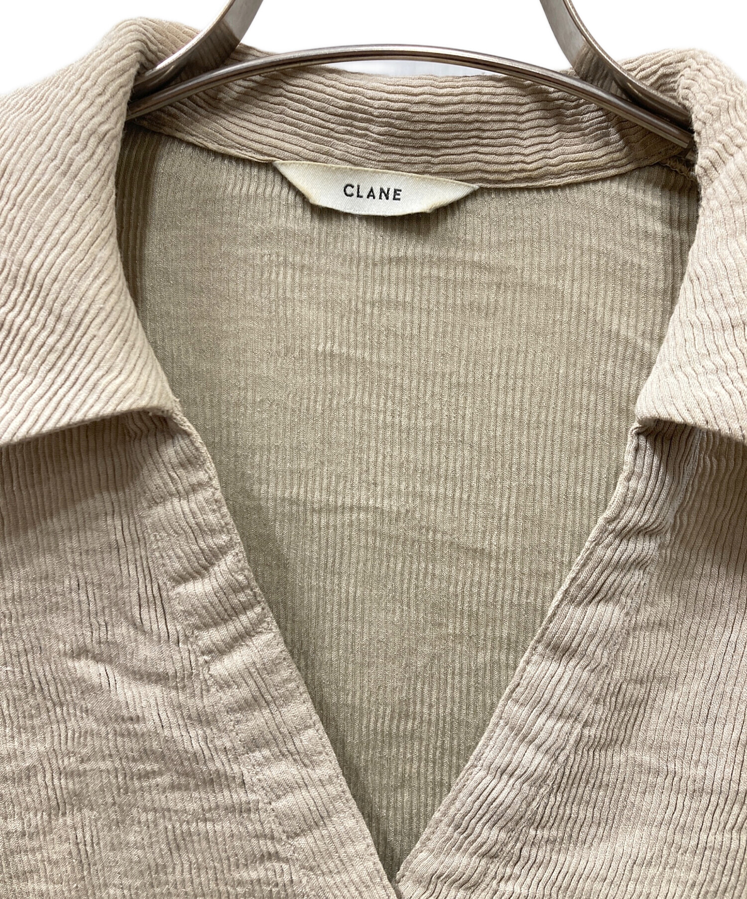 中古・古着通販】CLANE (クラネ) VERTICAL JACQUARD LOOSE TOPS 