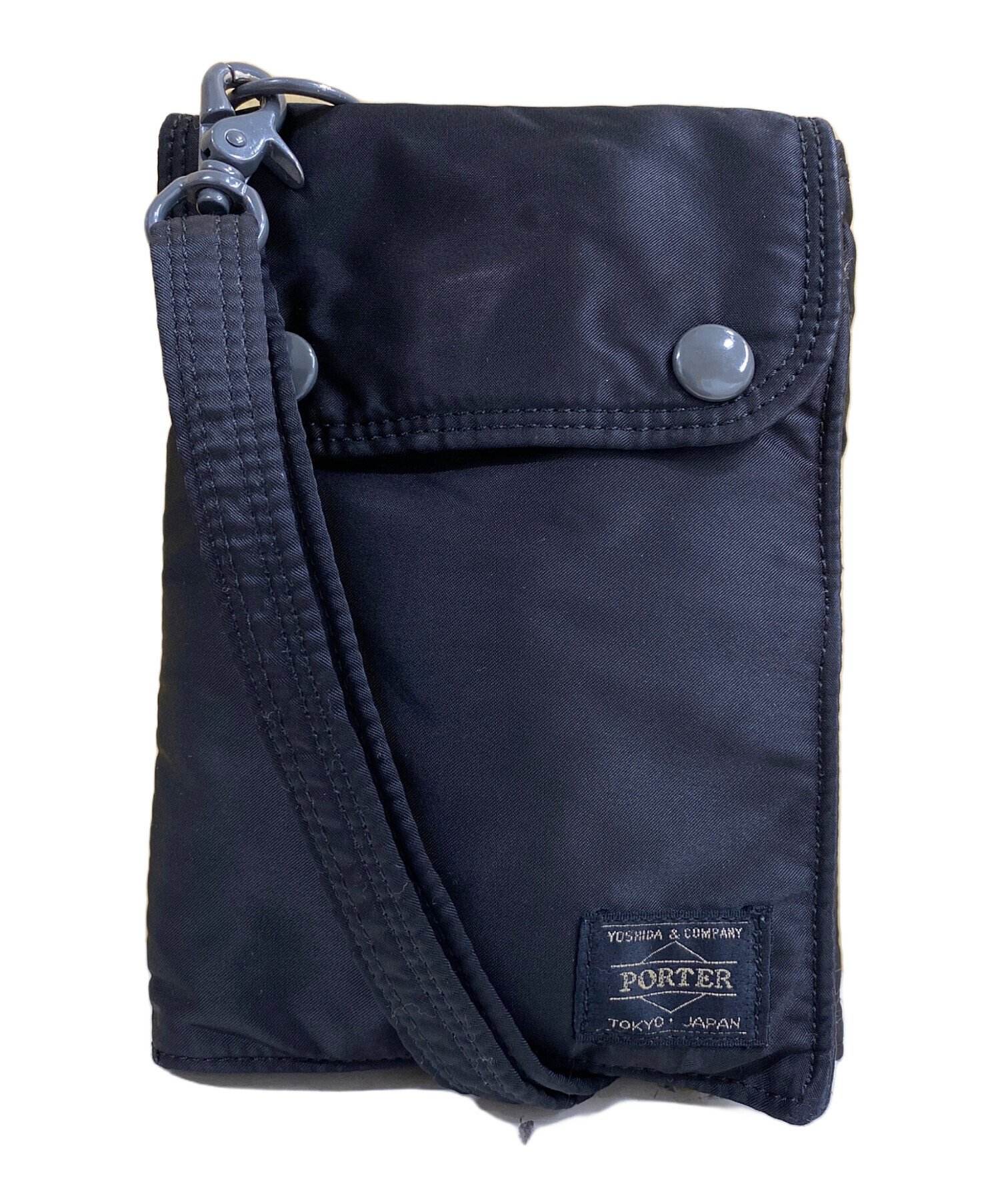 中古・古着通販】PORTER (ポーター) ミニショルダーバッグ ブラック 