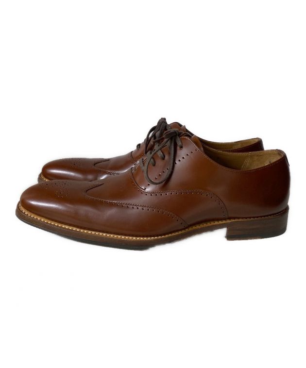 GRENSON ブラウン レザー ウィングチップシューズ ビンテージ80