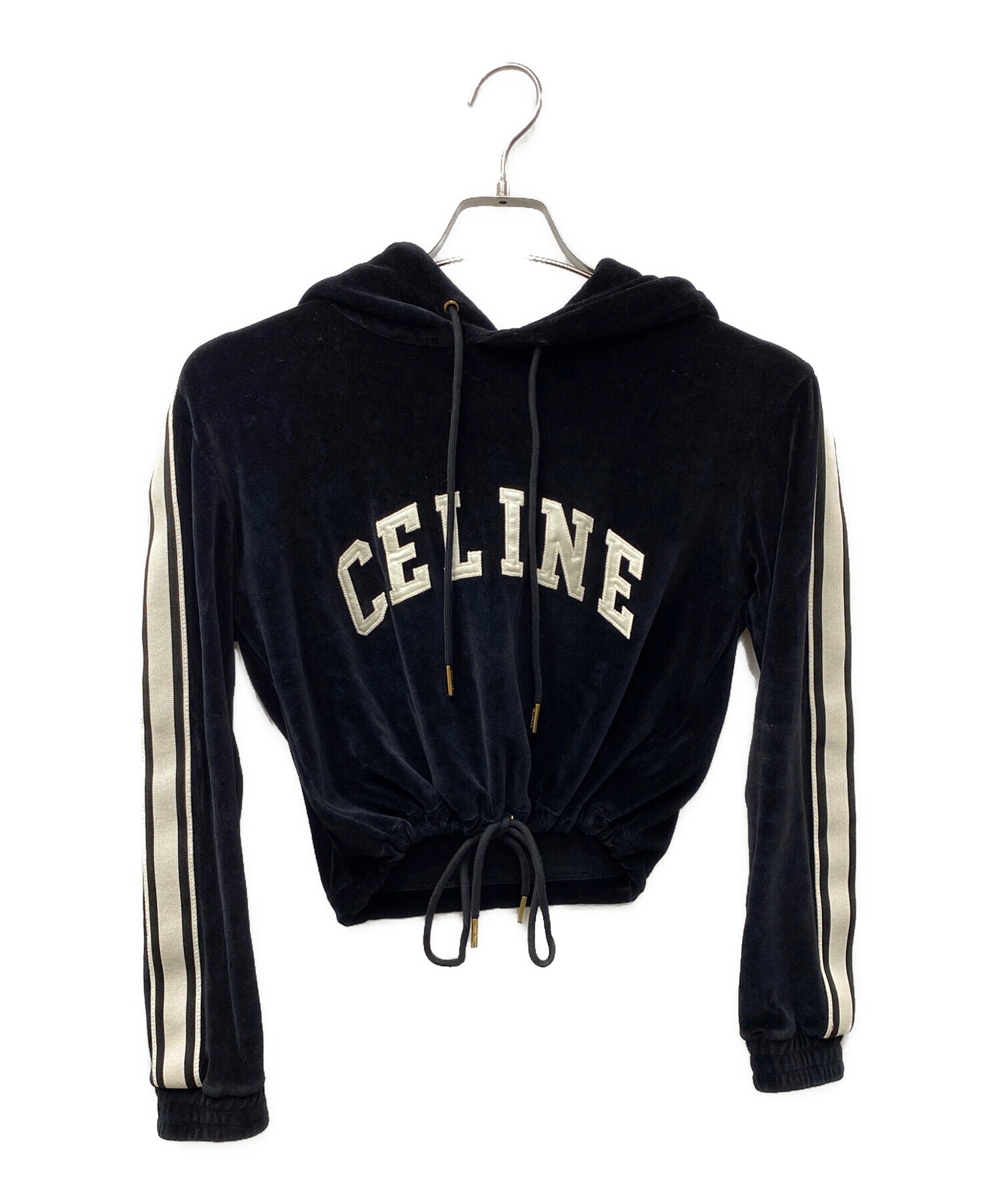 中古・古着通販】CELINE (セリーヌ) ベルベット ロゴプル 中古・古着通販】CELINE (セリーヌ) ベルベット ロゴプル