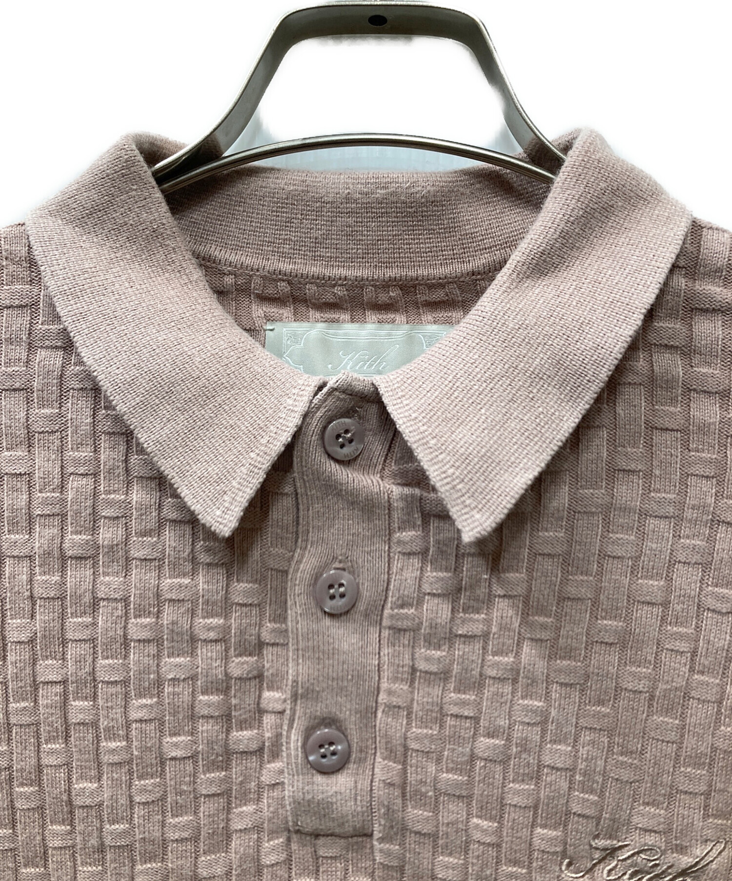 【美品】KITH   コラボ　ポロシャツ　着用回数少 中古・古着通販】KITH (キス) ポロシャツ ピンク サイズ:XS｜ブランド