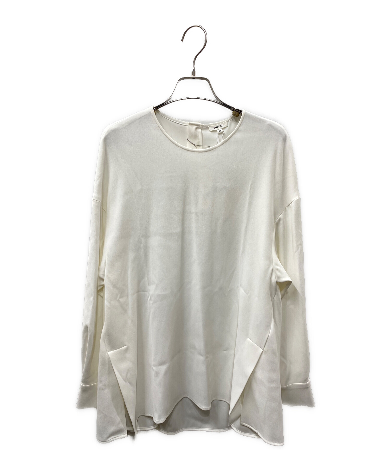 新品タグつき エンフォルド PEダブルクロスバックフレアープルオーバー