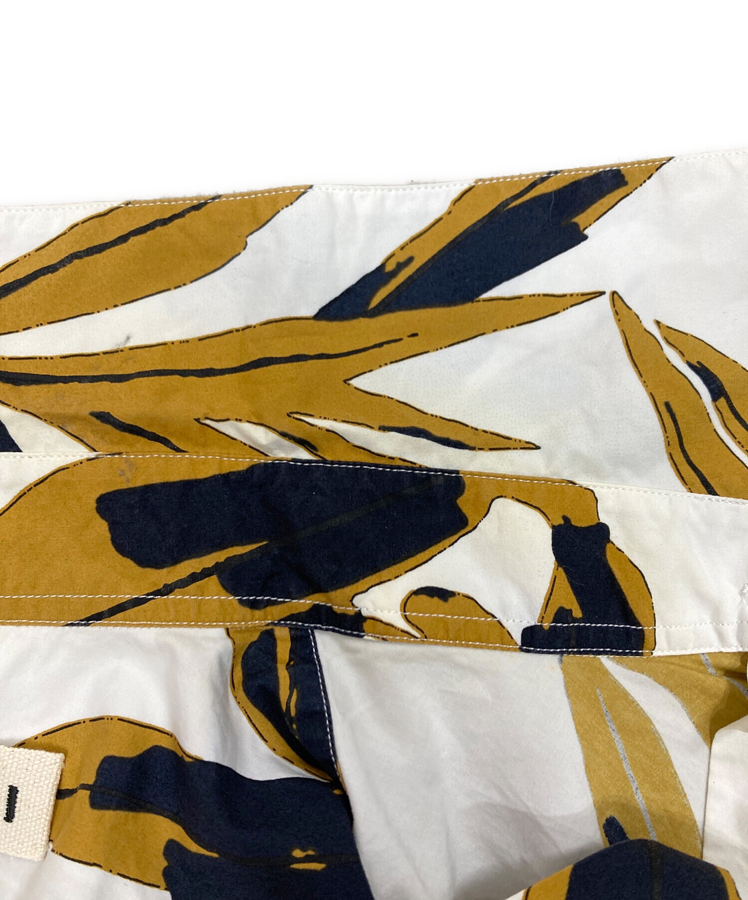 中古・古着通販】MARNI (マルニ) リーフ柄シャツ ホワイト×ブラウン 