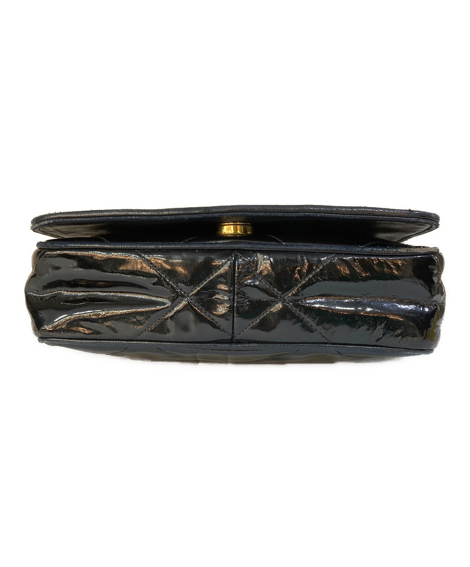 中古・古着通販】CHANEL (シャネル) エナメルチェーンショルダーバッグ