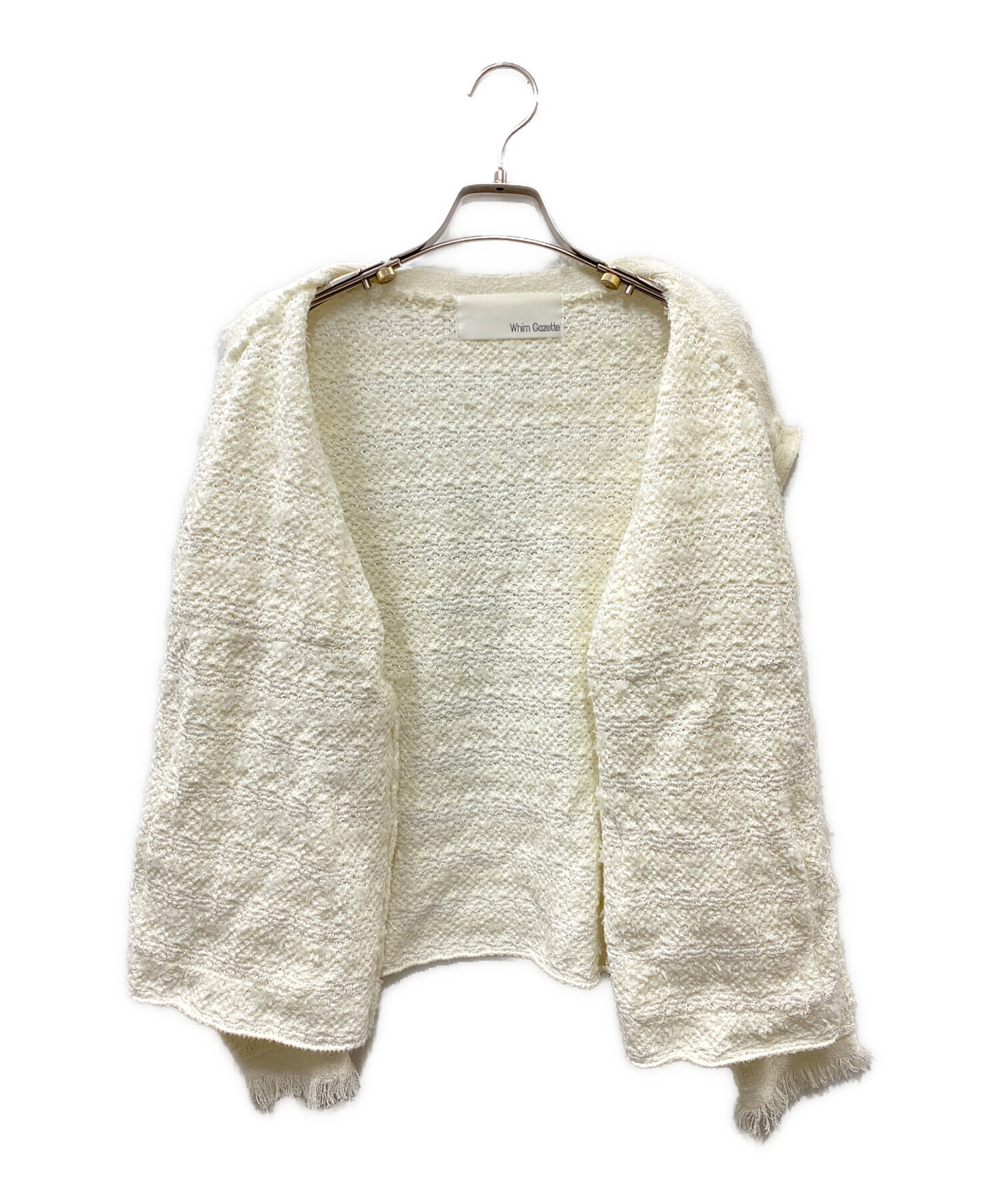 WhimGazette ウィムガゼット ツイードニットジャケット 新品未使用 Whim Gazette(ウィム ガゼット)のツイードニットジャケット通販