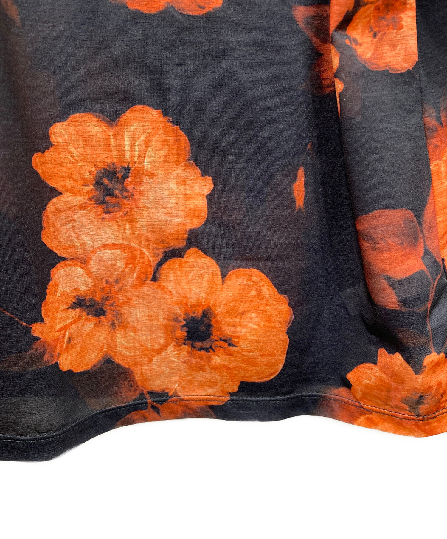 中古・古着通販】Ameri (アメリ) LIDIA SHEER TOP ブラックオレンジ