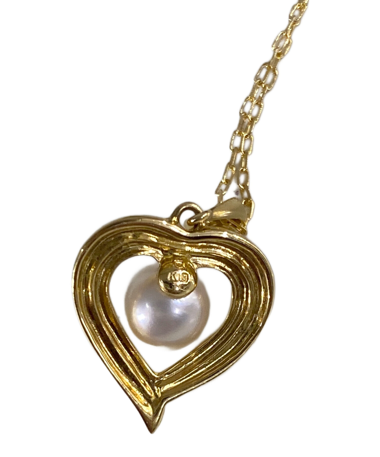 中古・古着通販】MIKIMOTO (ミキモト) K18 オープンハート パール