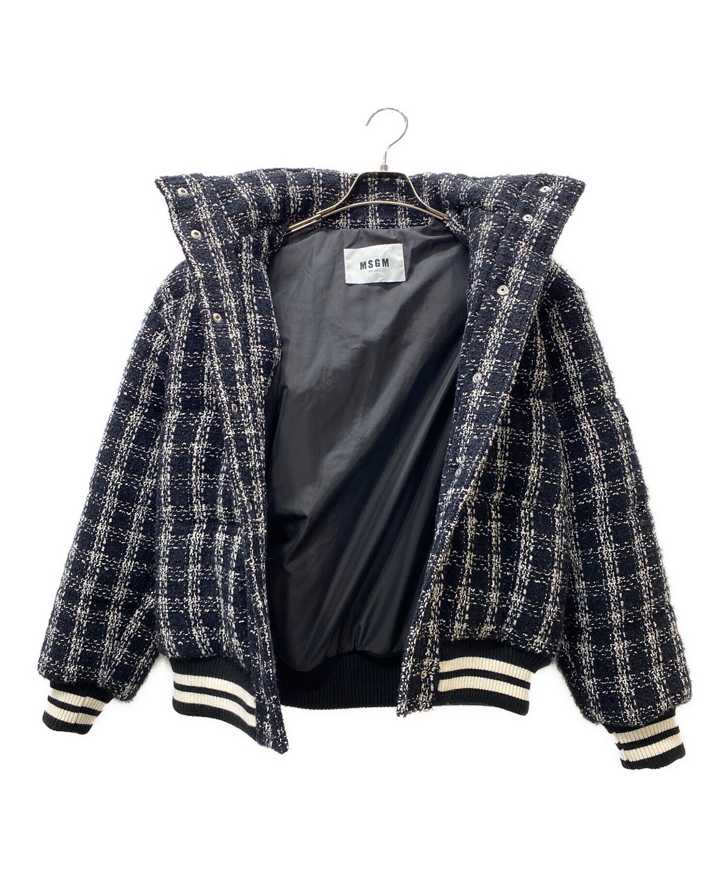 MSGM コットンツイードジャケット 中古・古着通販】MSGM (エムエスジーエム) 中綿ツイードジャケット