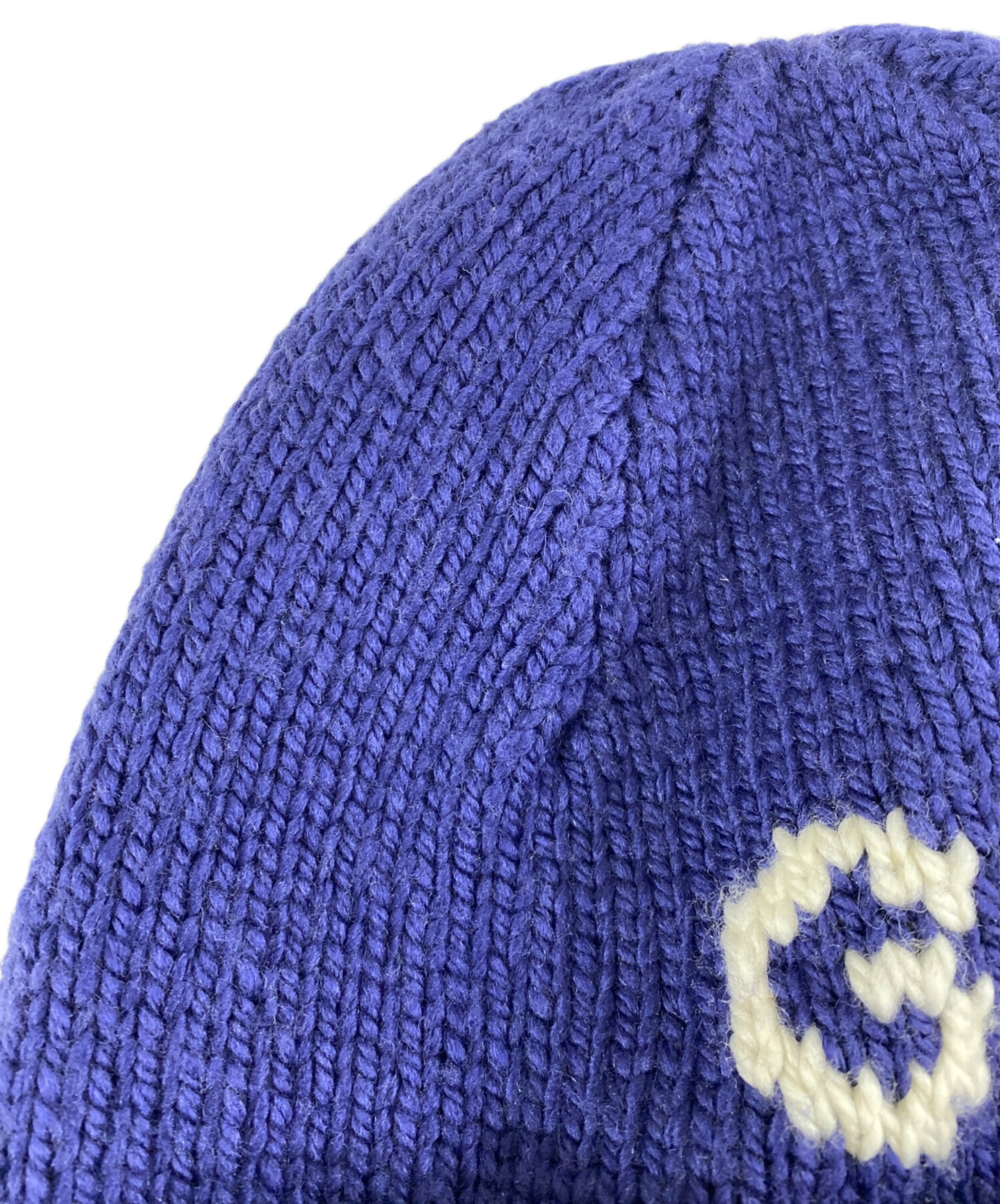 中古・古着通販】GUCCI (グッチ) GG LOGO KNIT BAENIE ネイビー サイズ