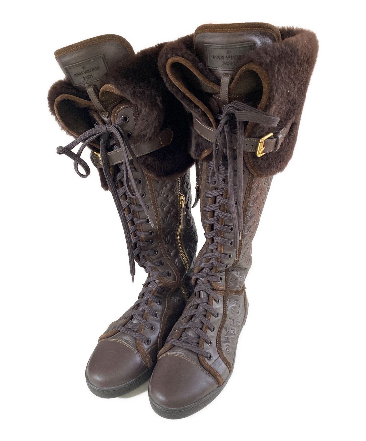LOUIS VUITTON♡ルィヴィトン ロングブーツ 正規品！美品！ 中古・古着通販】LOUIS VUITTON (ルイ ヴィトン) モノグラム レース