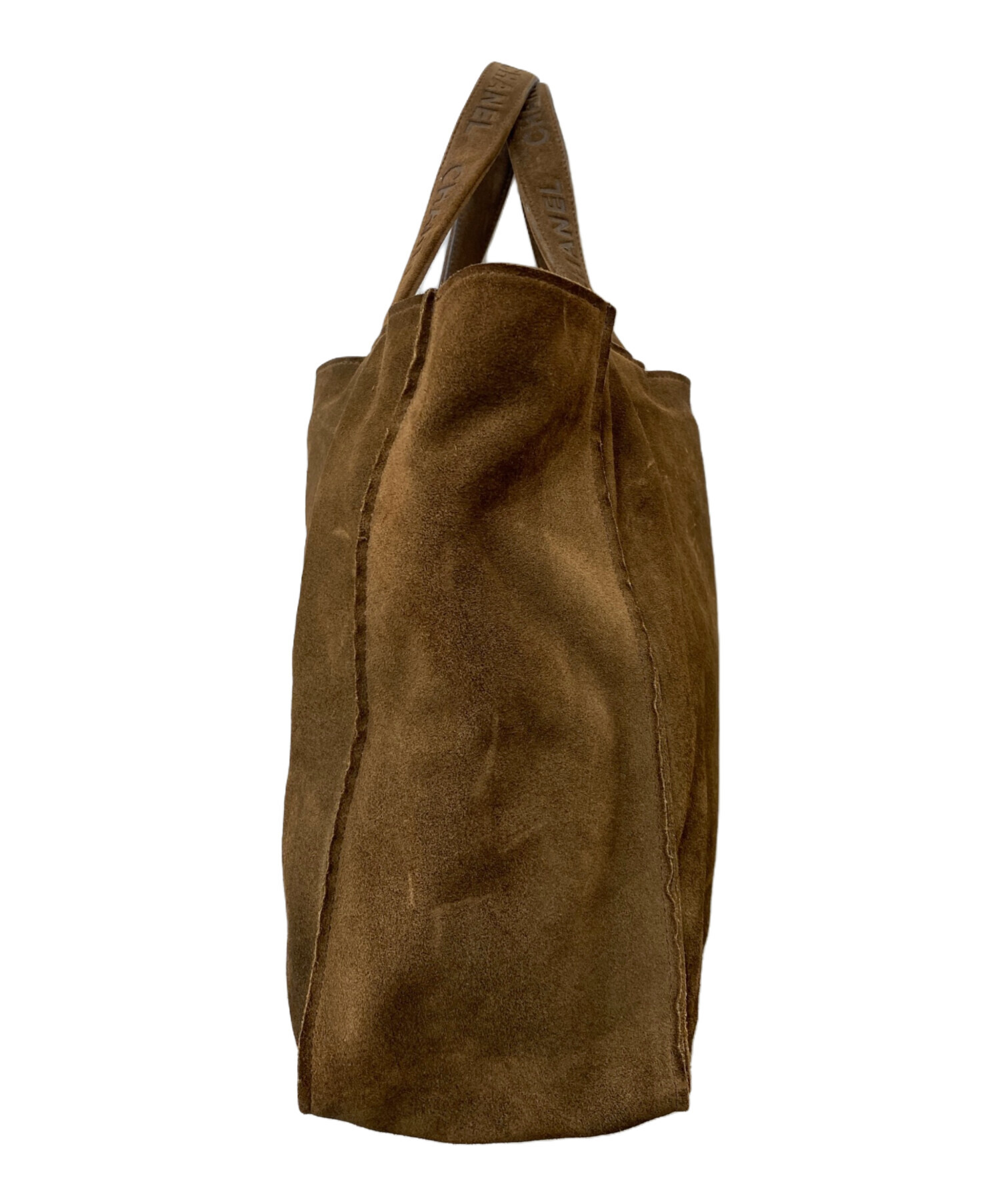 中古・古着通販】CHANEL (シャネル) ハンドルロゴ スエードトート